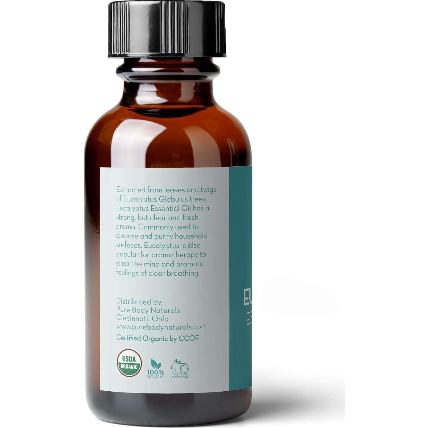 Aceite Esencial de Eucalipto Orgánico Pure Body Naturals 30 ml