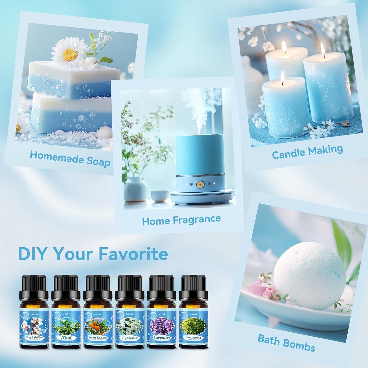 Set de 6 Aceites Esenciales Premium Auelife para Difusor