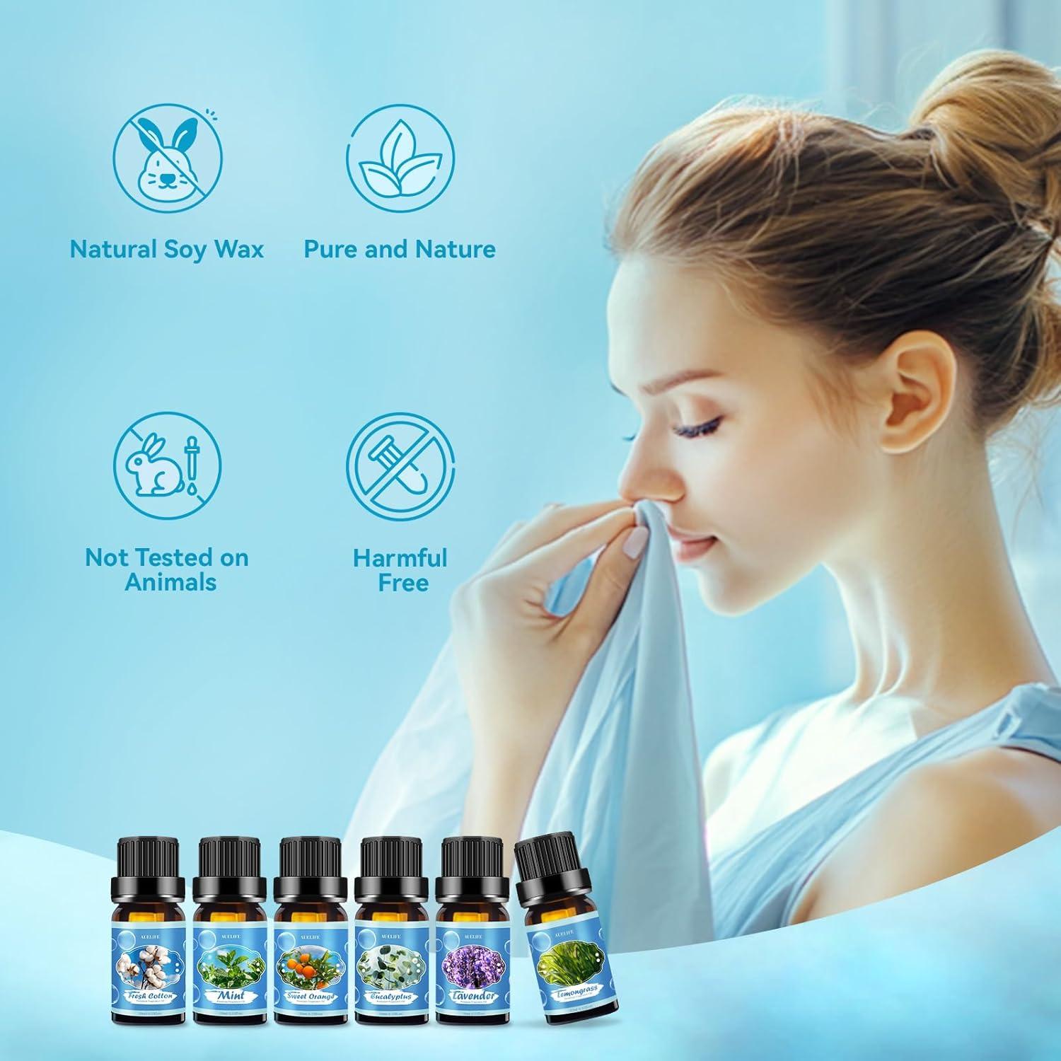 Set de 6 Aceites Esenciales Premium Auelife para Difusor