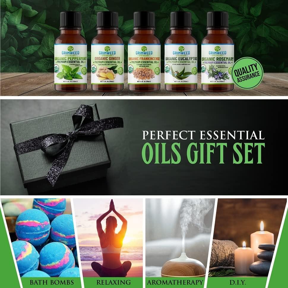 Aceite Esencial de Eucalipto Orgánico Grimweed 15 mL Terapéutico