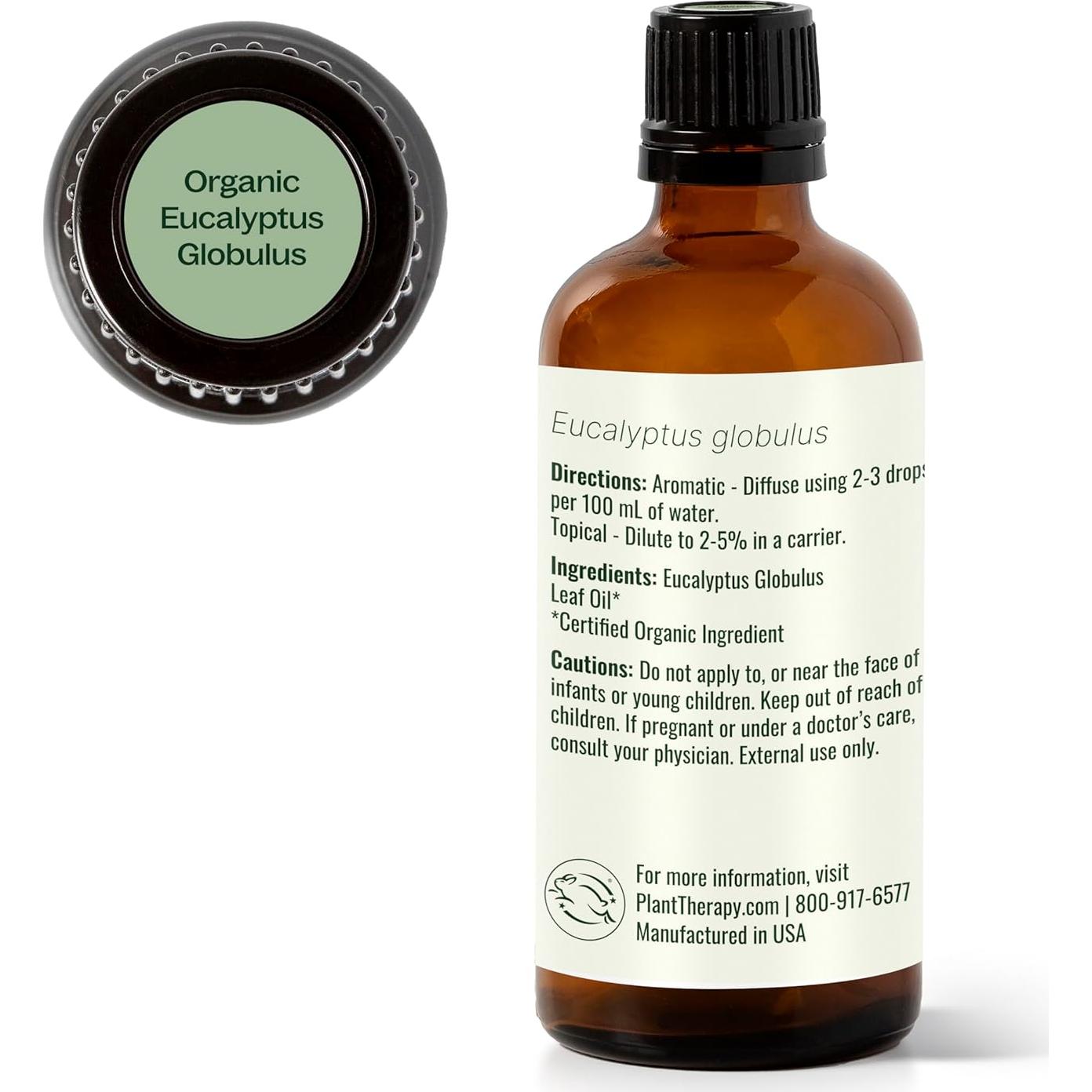 Aceite Esencial de Eucalipto Globulus Orgánico Plant Therapy 100 mL