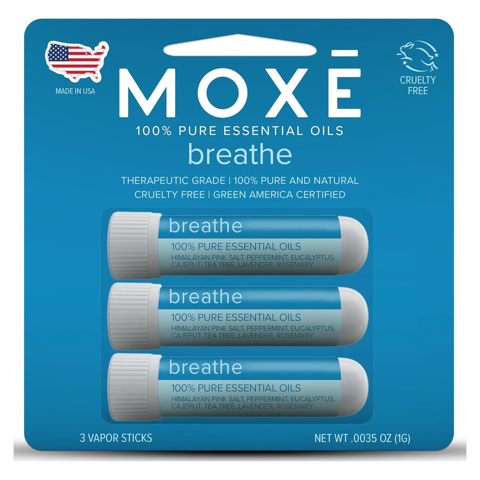 Inhalador Aromaterapia MOXE Breathe 3 Paquete - Sal Himalaya