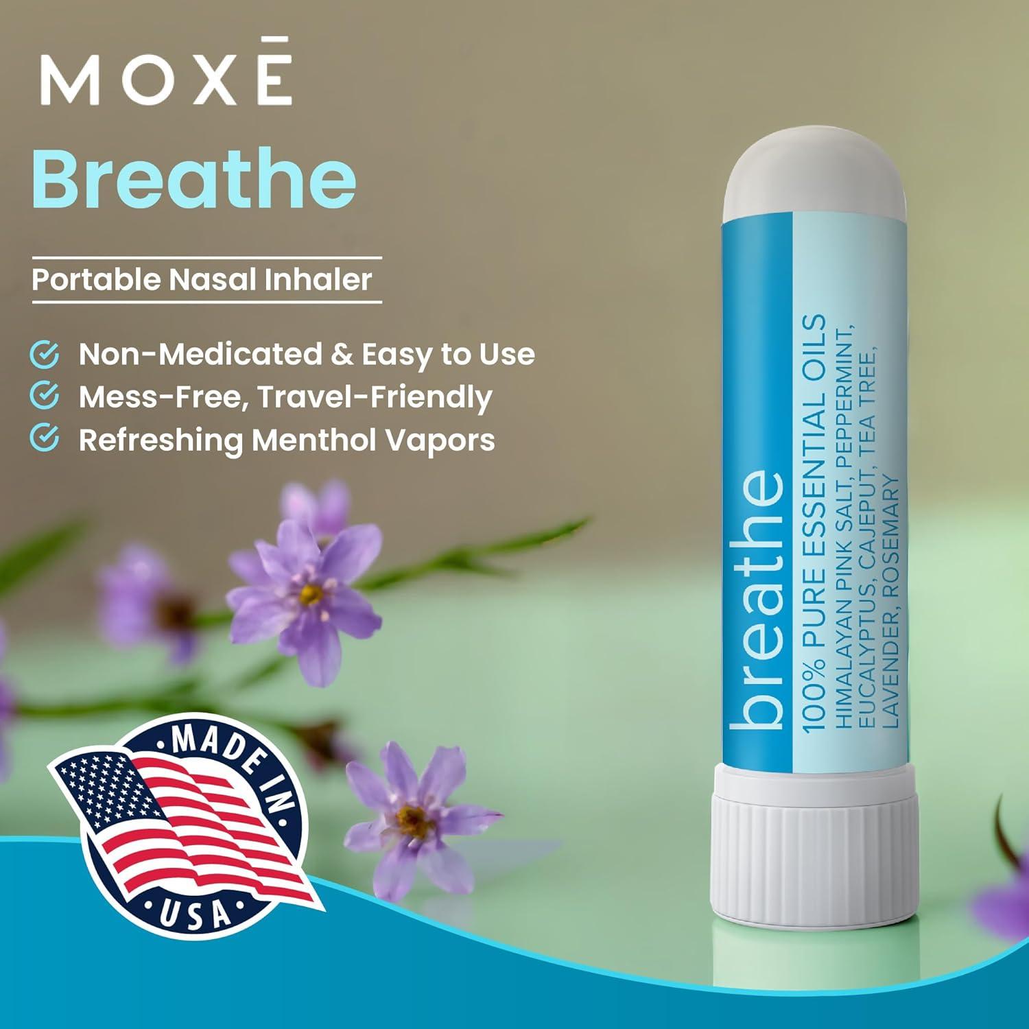 Inhalador Aromaterapia MOXE Breathe 3 Paquete - Sal Himalaya