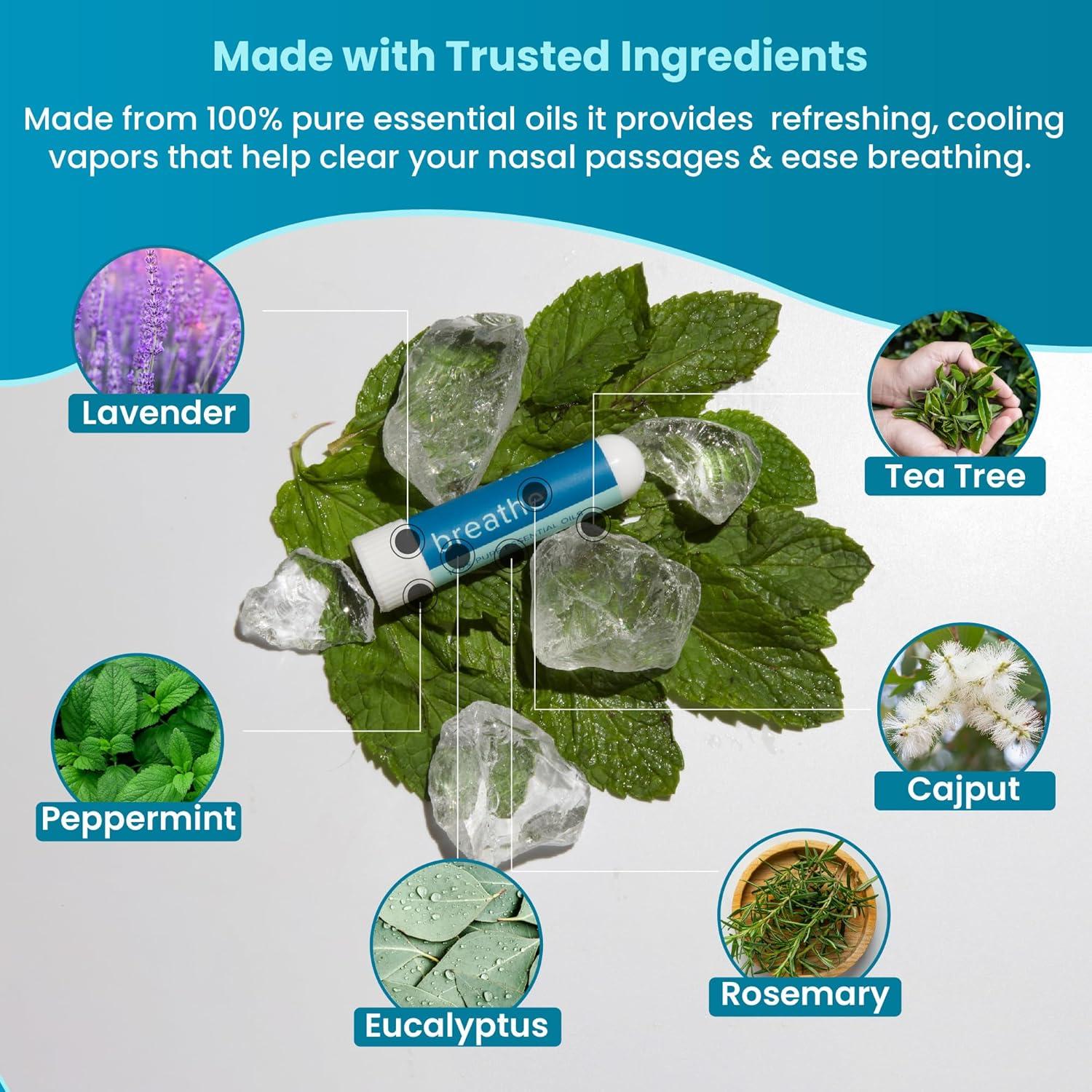 Inhalador Aromaterapia MOXE Breathe 3 Paquete - Sal Himalaya