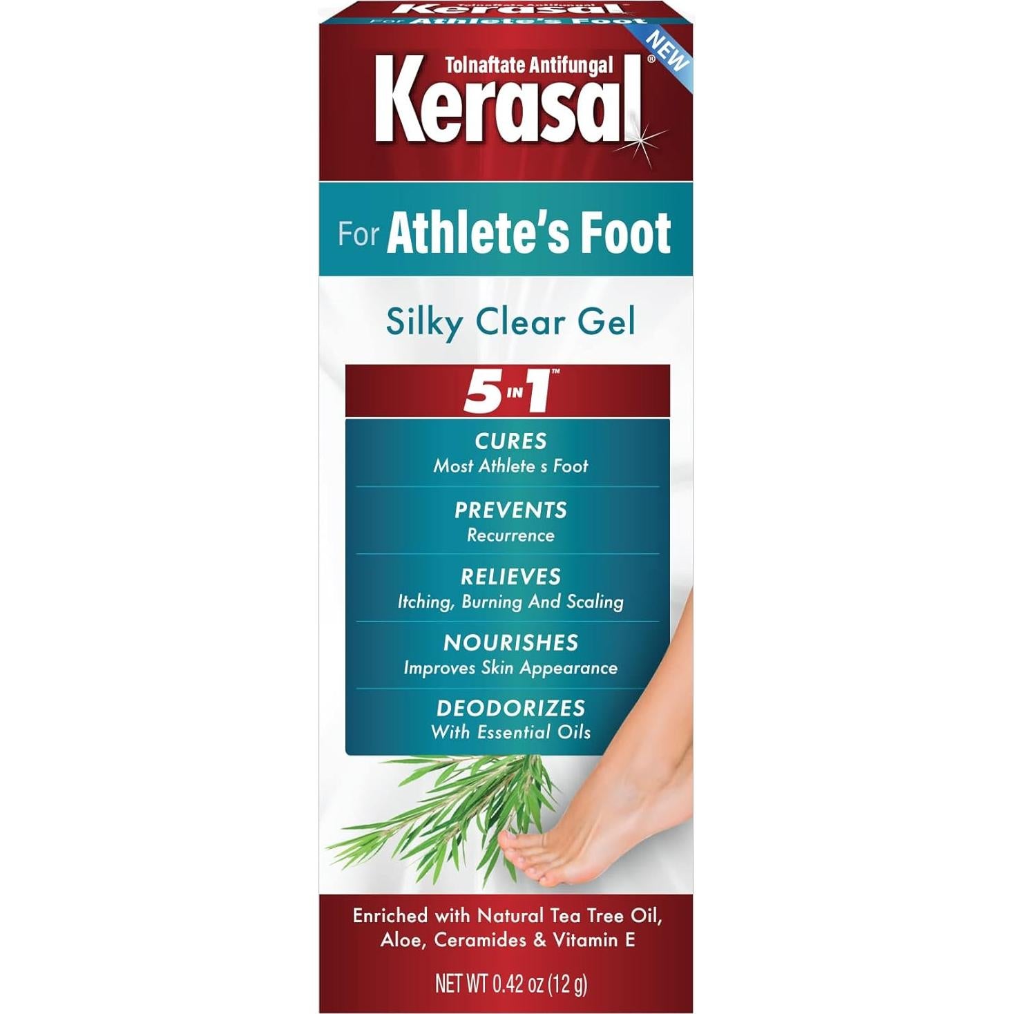 Kerasal Gel Claro Sedoso 5-en-1 12g + Spray Polvo Invisible 56g