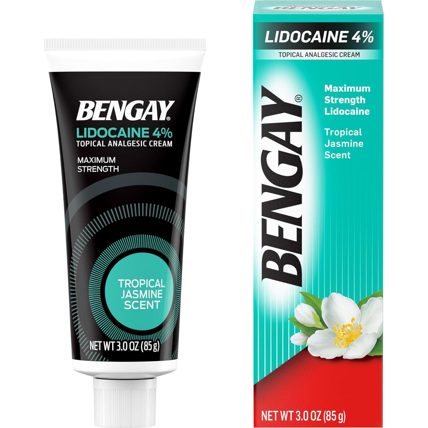 Crema Analgésica Bengay Lidocaína 4% 85 g - Alivio Tópico