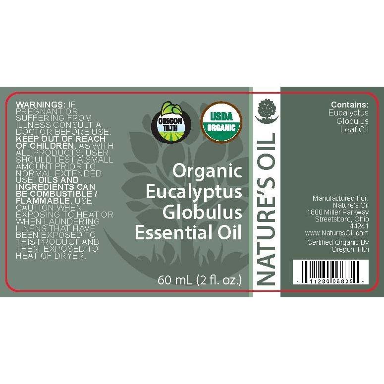 Aceite Esencial de Eucalipto Puro Nature's Oil 60ml Orgánico
