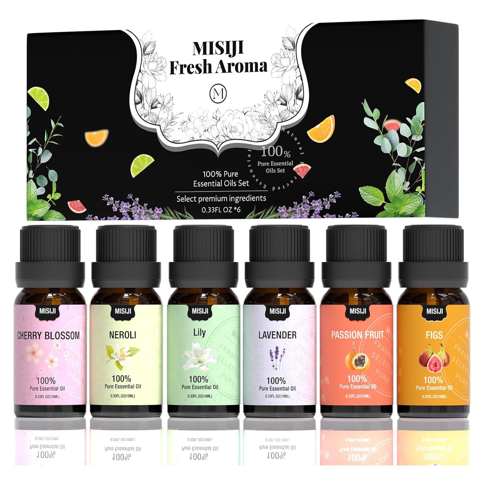 Juego de Aceites Esenciales MISIJI 6 x 10ML Aromaterapia