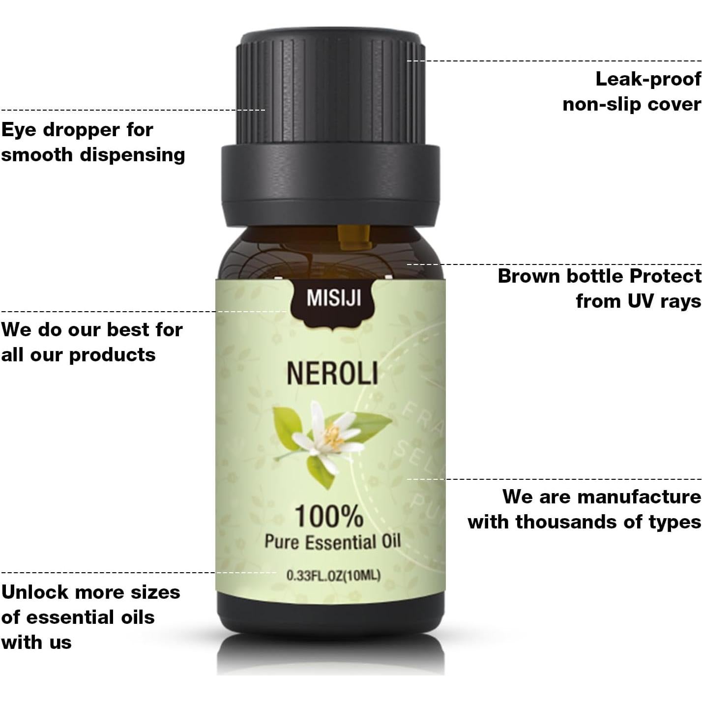 Juego de Aceites Esenciales MISIJI 6 x 10ML Aromaterapia