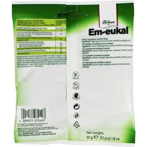 Pastillas para la Garganta Dr. C. Soldan Eukal Miel y Eucalipto 50g