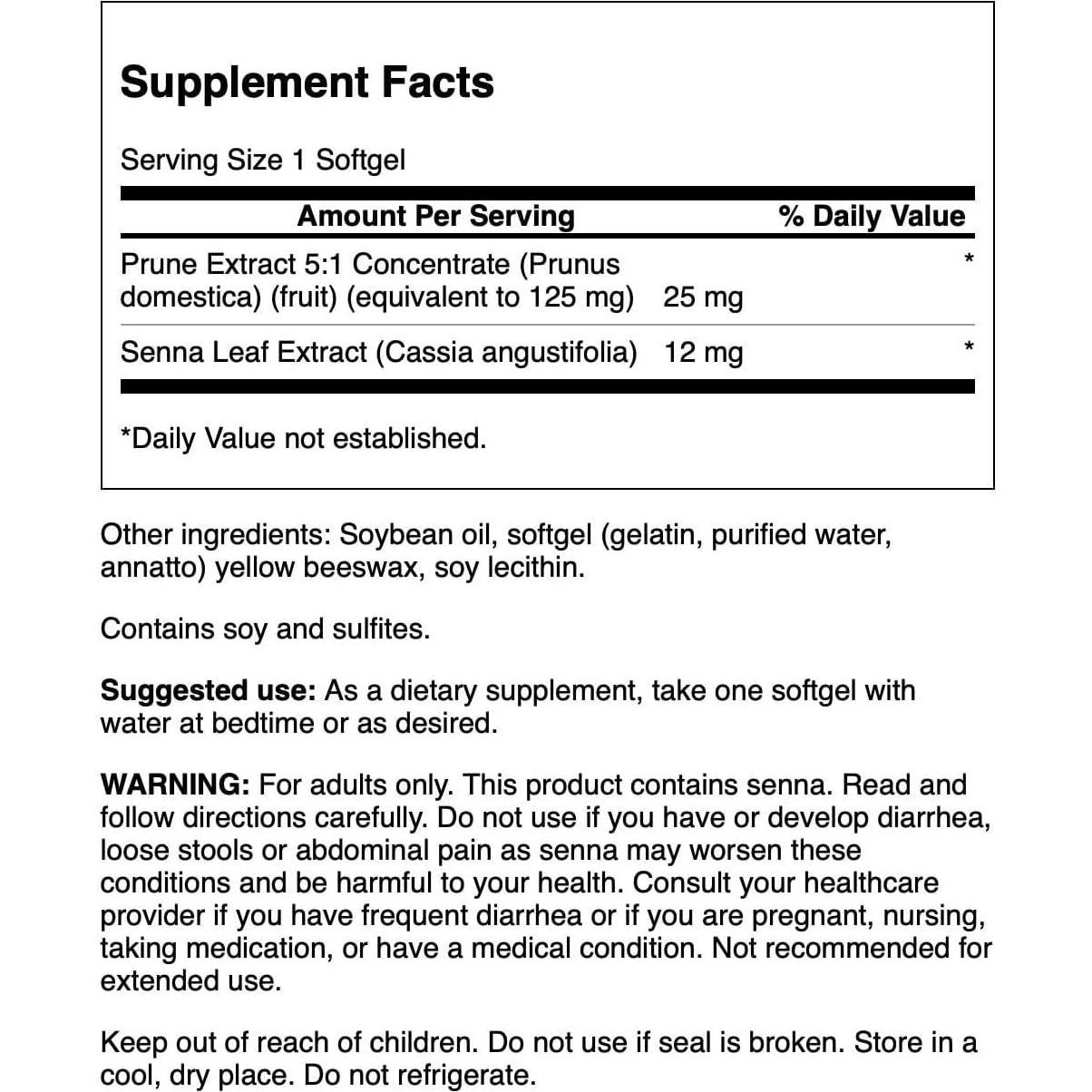 Geles Blandos de Ciruelas y Senna Swanson 60 Unidades