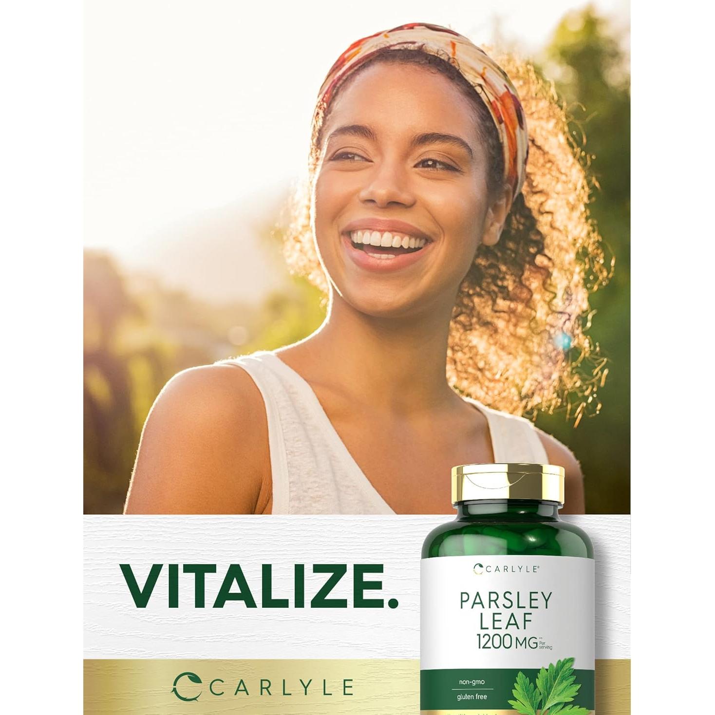 Cápsulas de Hoja de Perejil Carlyle 1200mg - 300 Unidades - Suplemento Sin OGM