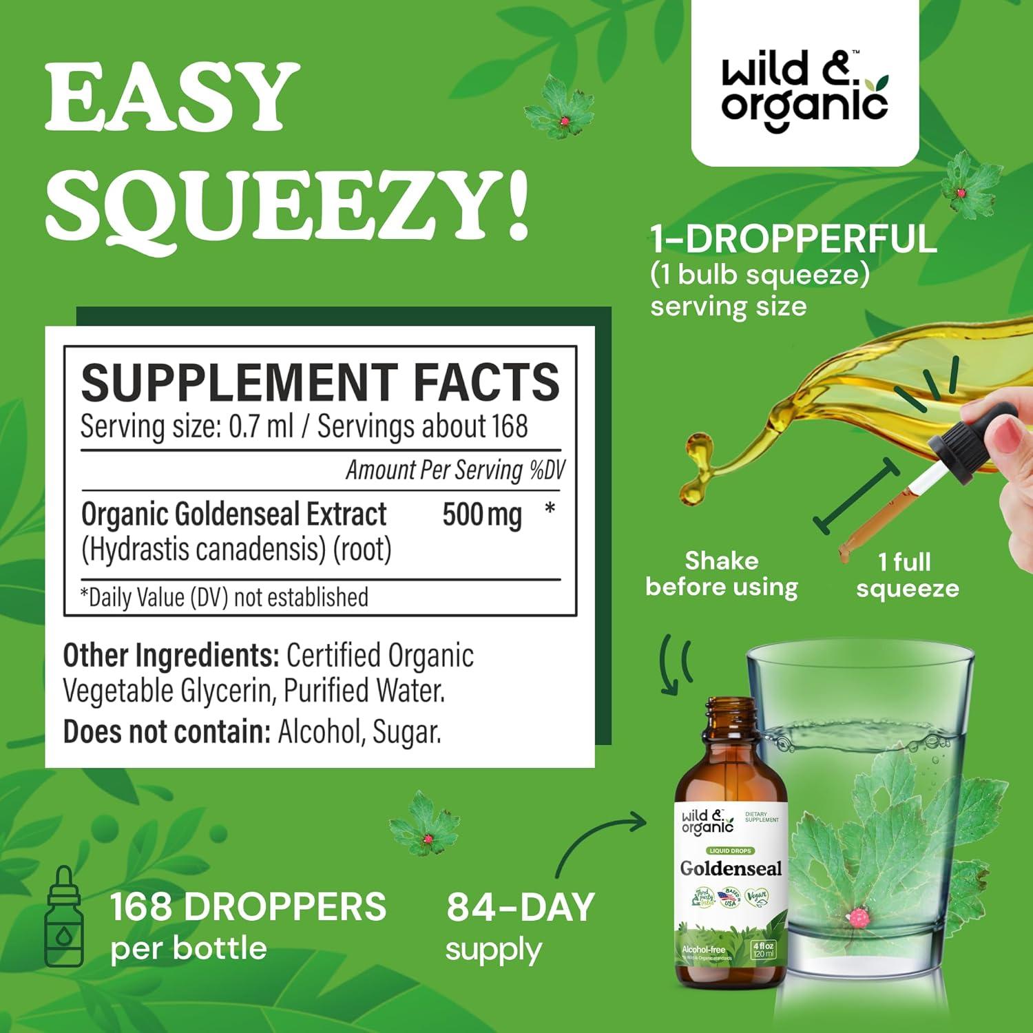 Tintura de Sello de Oro Silvestre y Orgánico 118.3 ml - Soporte Pulmones y Digestión