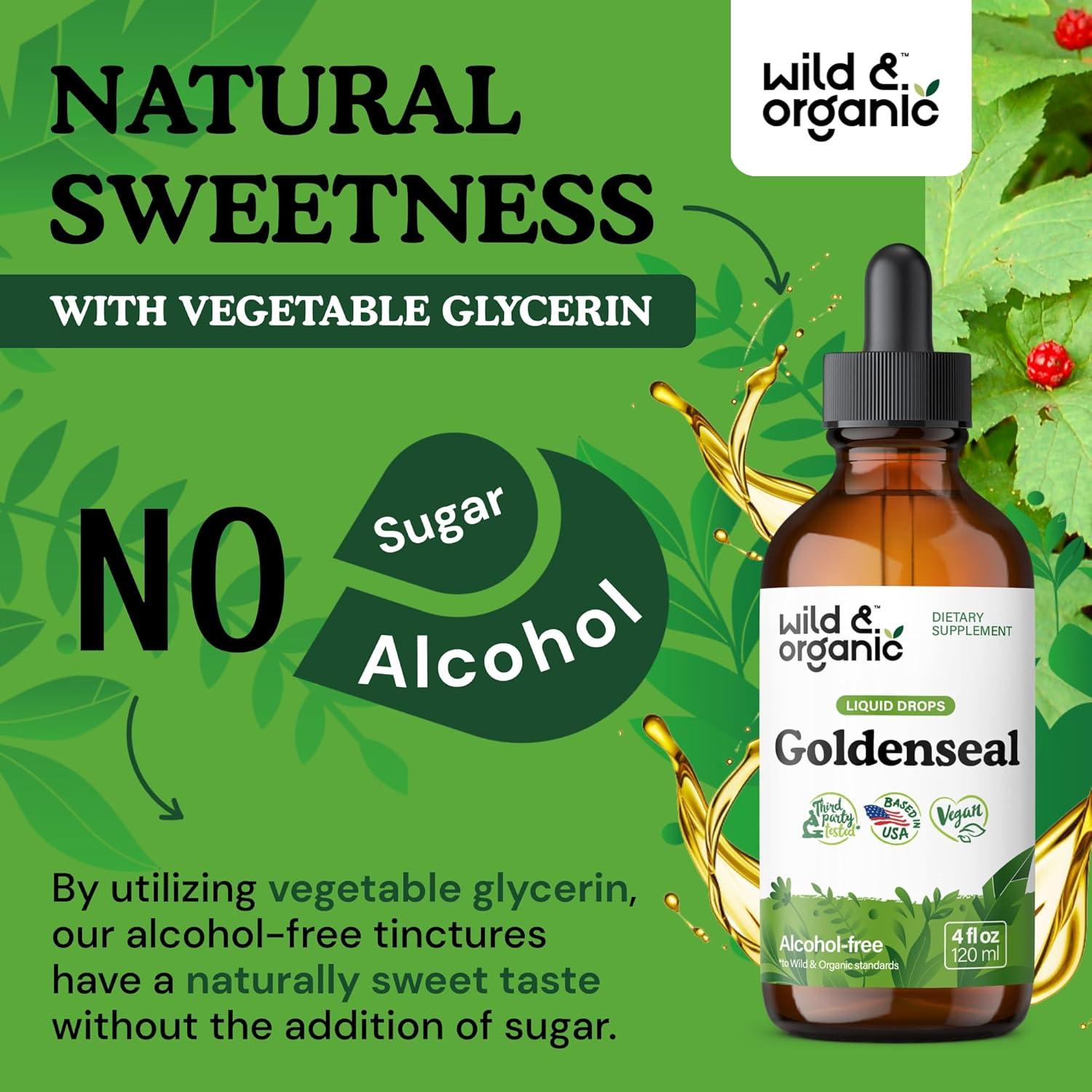 Tintura de Sello de Oro Silvestre y Orgánico 118.3 ml - Soporte Pulmones y Digestión