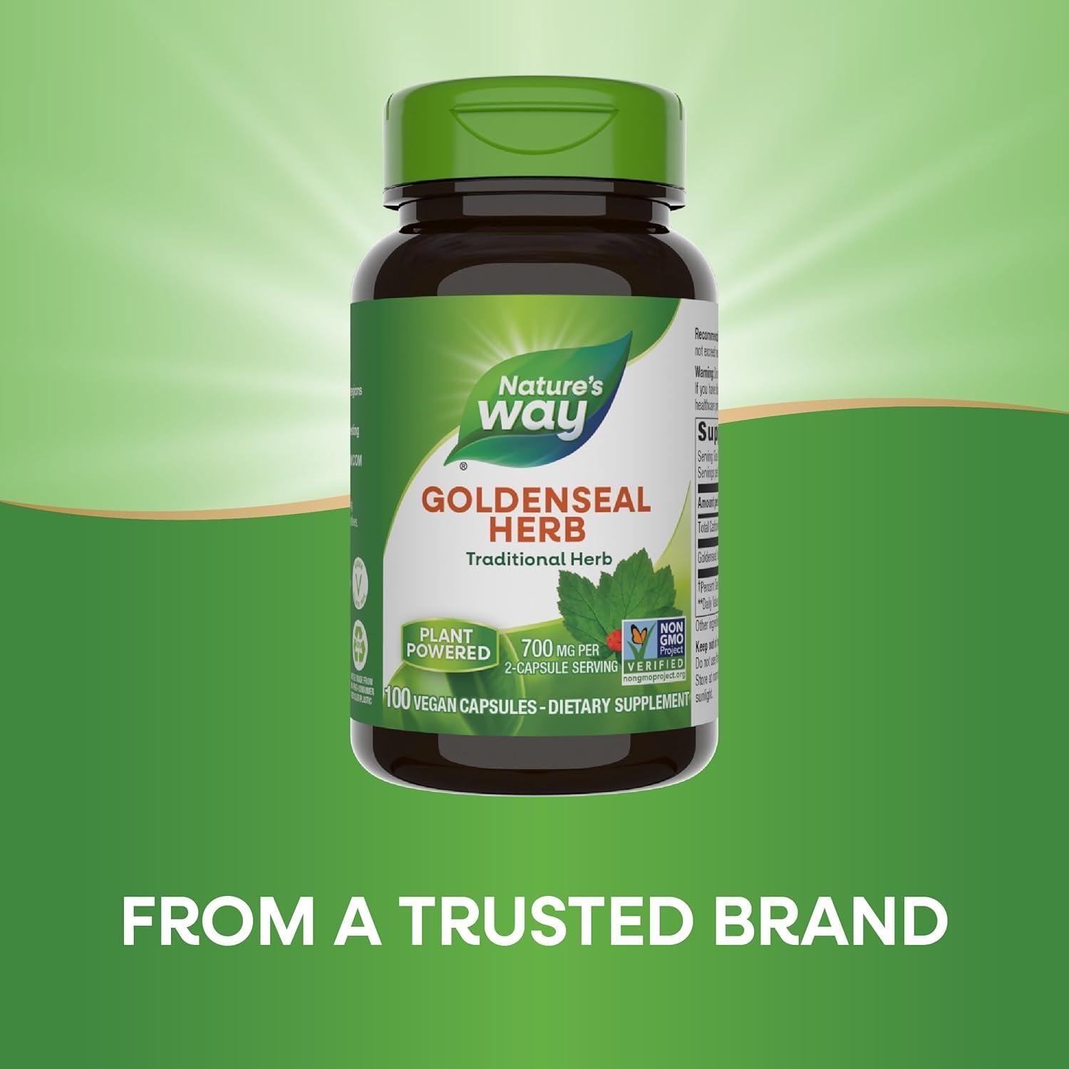 Goldenseal Nature's Way 700 mg Vegano 100 Cápsulas