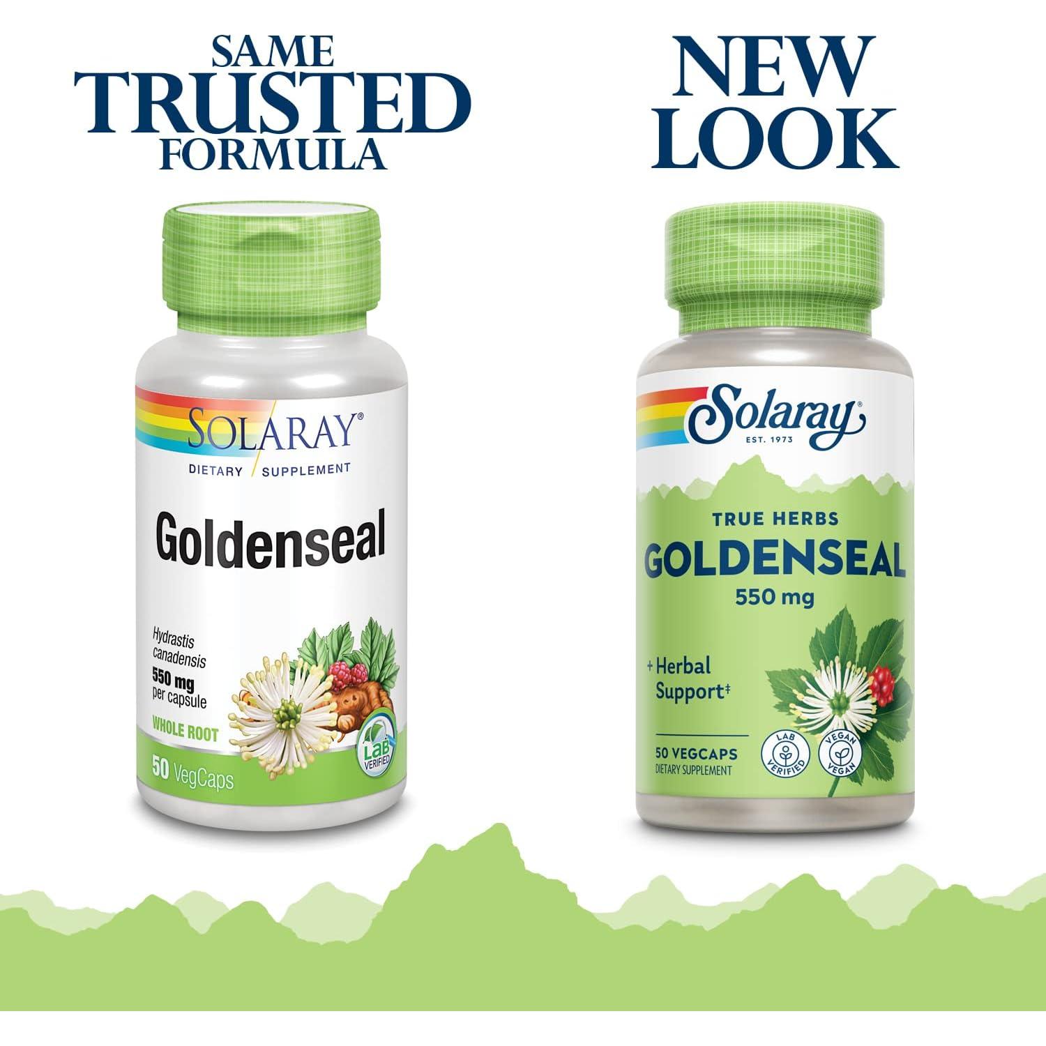 Raíz de Sello de Oro Solaray 550mg - 50 VegCaps Vegano