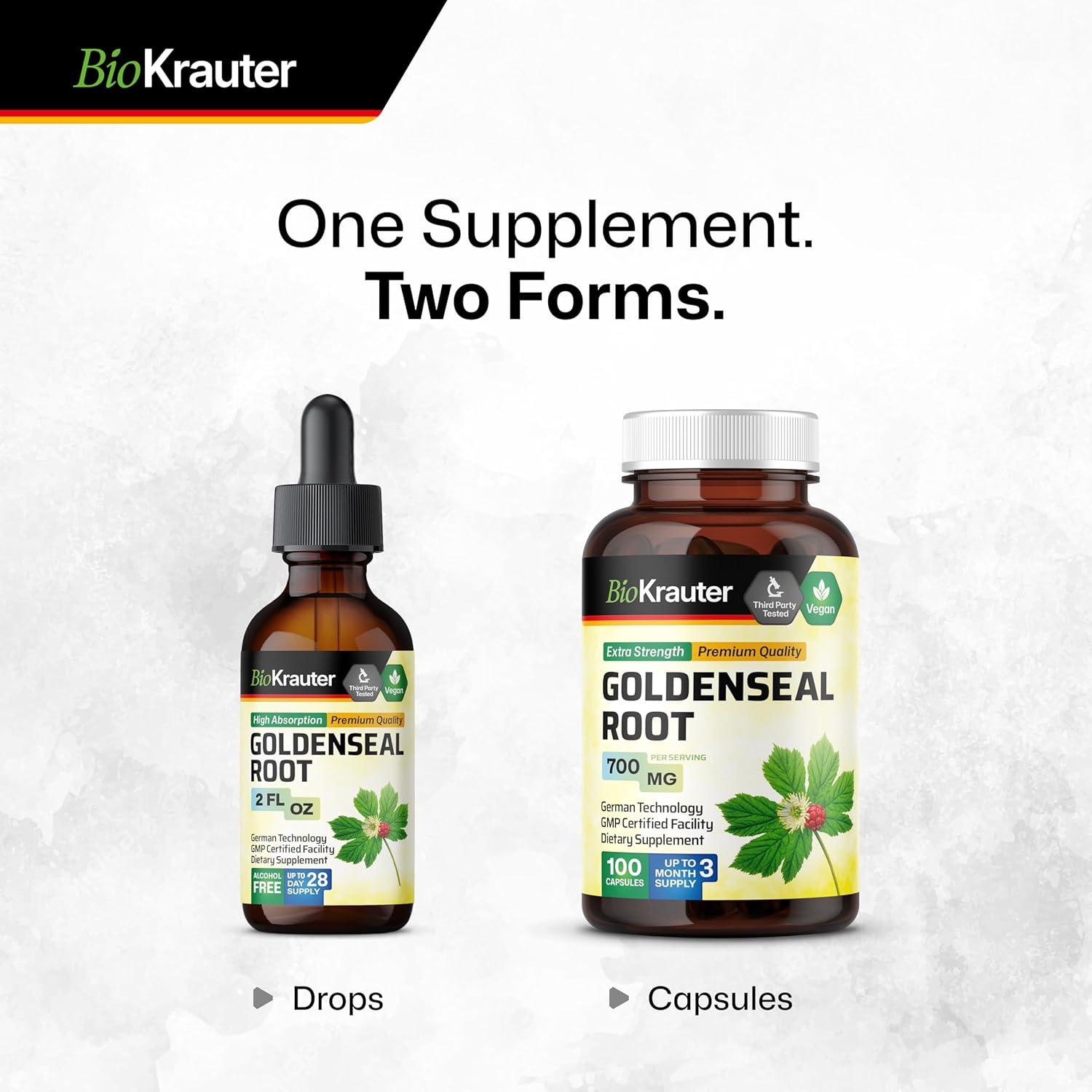 Extracto Líquido de Raíz de Goldenseal Bio Krauter 59 ml - Vegano