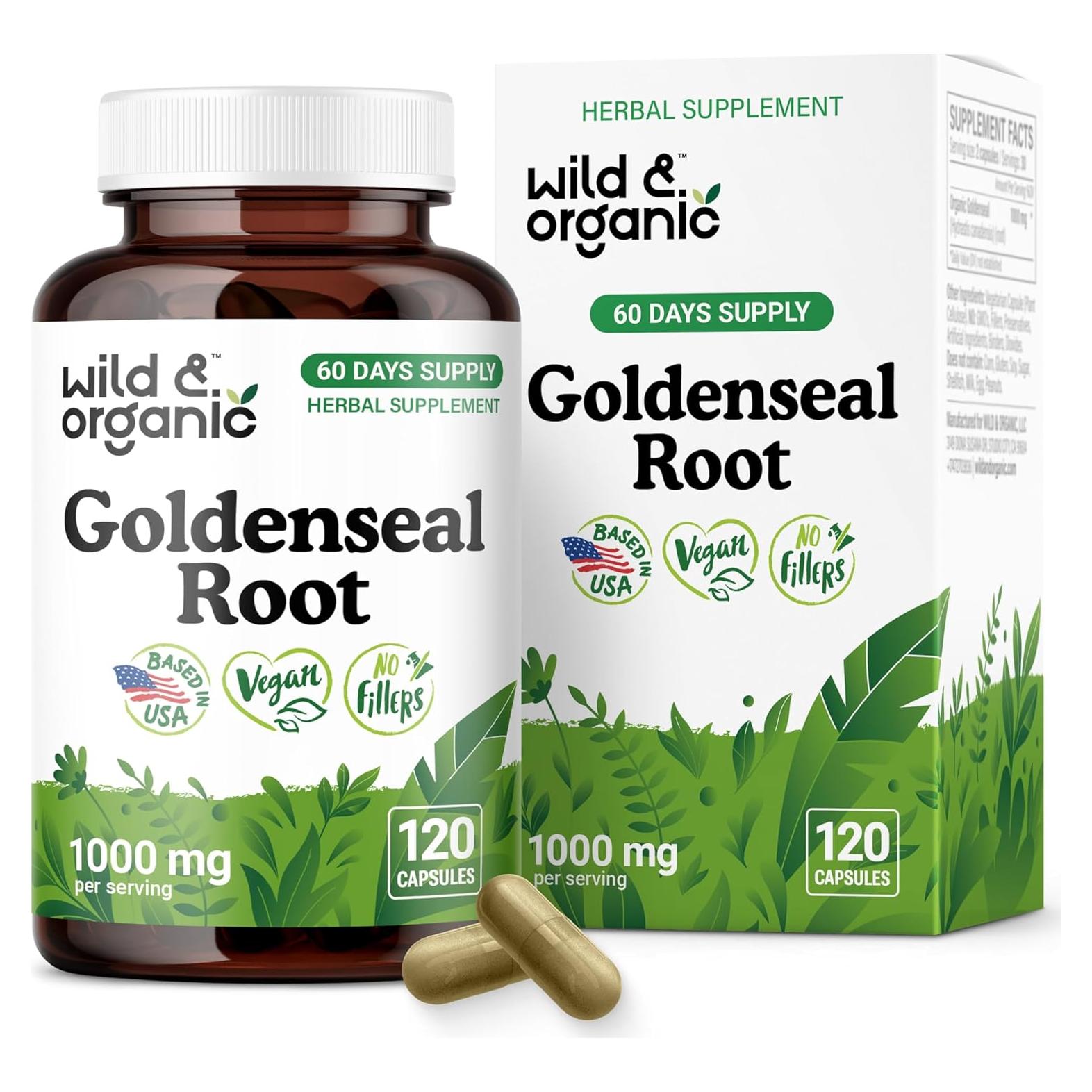 Cápsulas de Sello de Oro Silvestre y Orgánico 120 Unidades - Suplemento Inmunológico