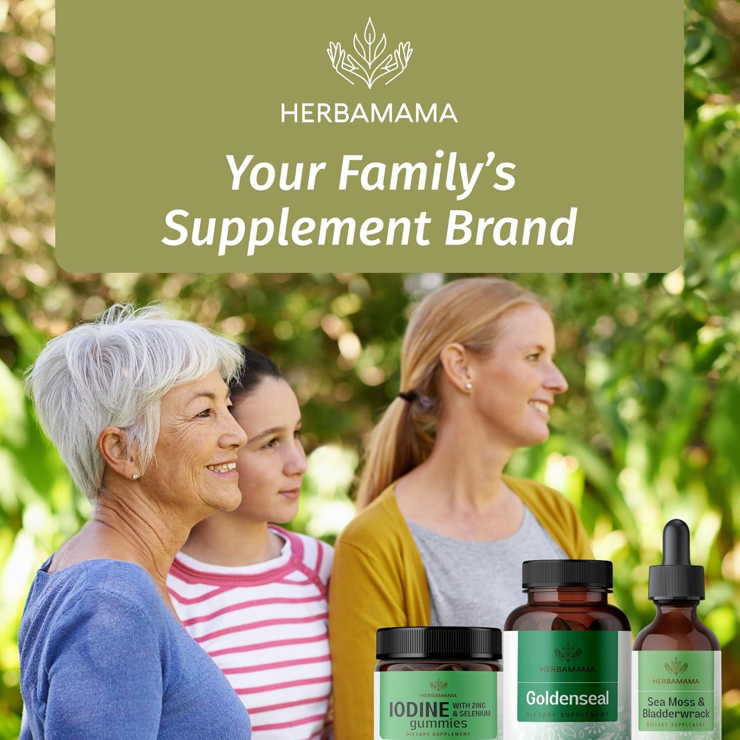 Cápsulas de raíz de Goldenseal Herbamama 700mg - Vegano