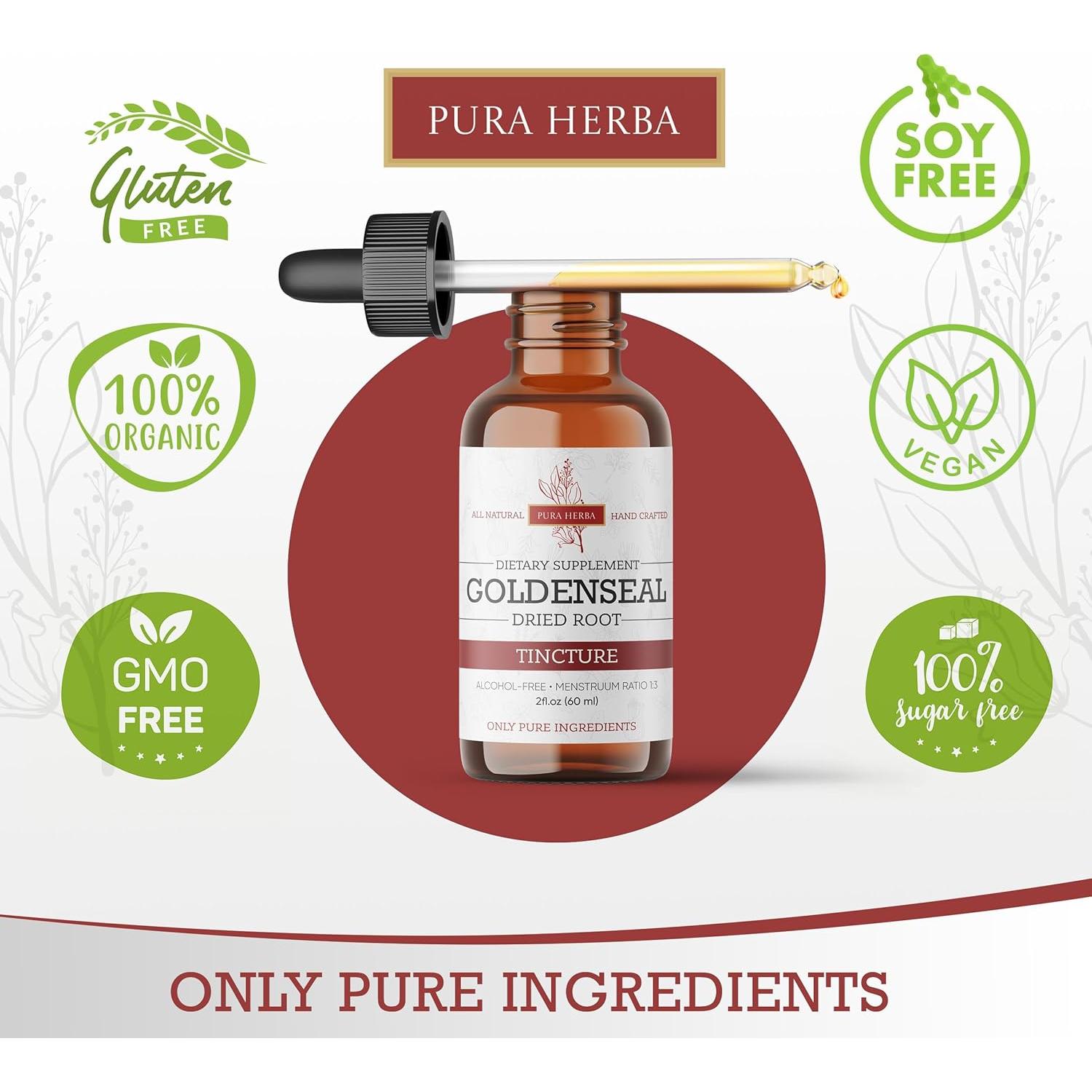 Extracto Líquido de Sello de Oro Pura Herba 60 ml Sin Alcohol