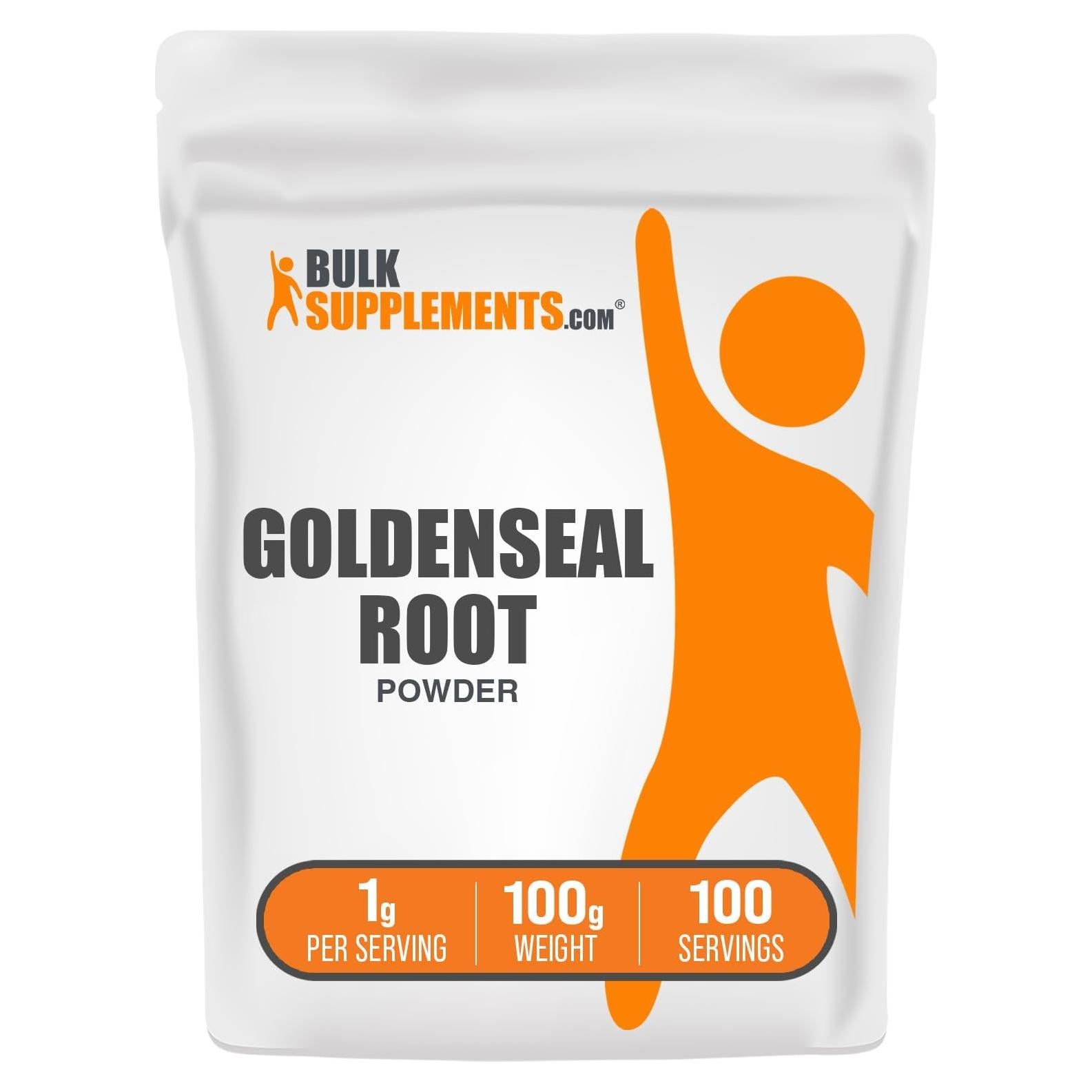 Polvo de Goldenseal BulkSupplements 100g Vegano Sin Gluten