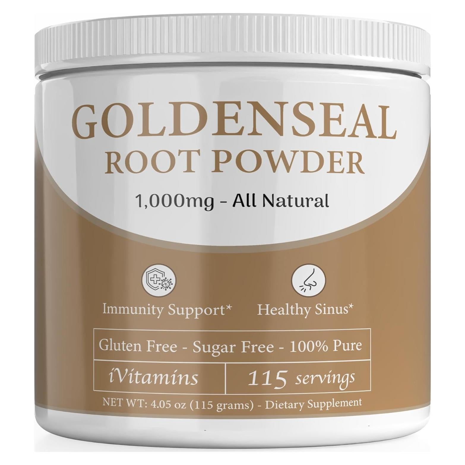 Polvo de Raíz de Sello Dorado Orgánico Olympus 1000mg 115 Porciones