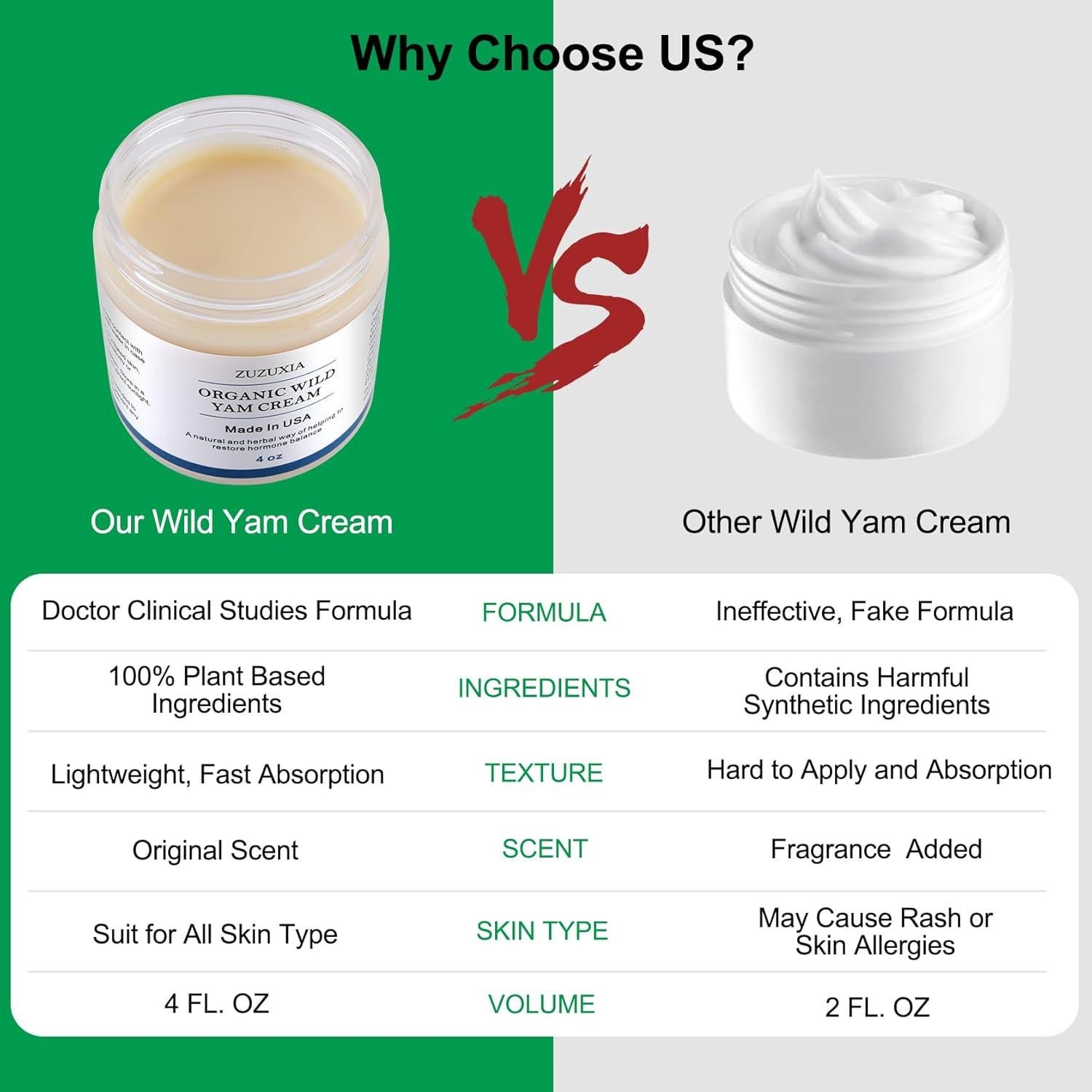 Crema de Ñame Silvestre Orgánica 113 g Hipoalergénica para Mujeres