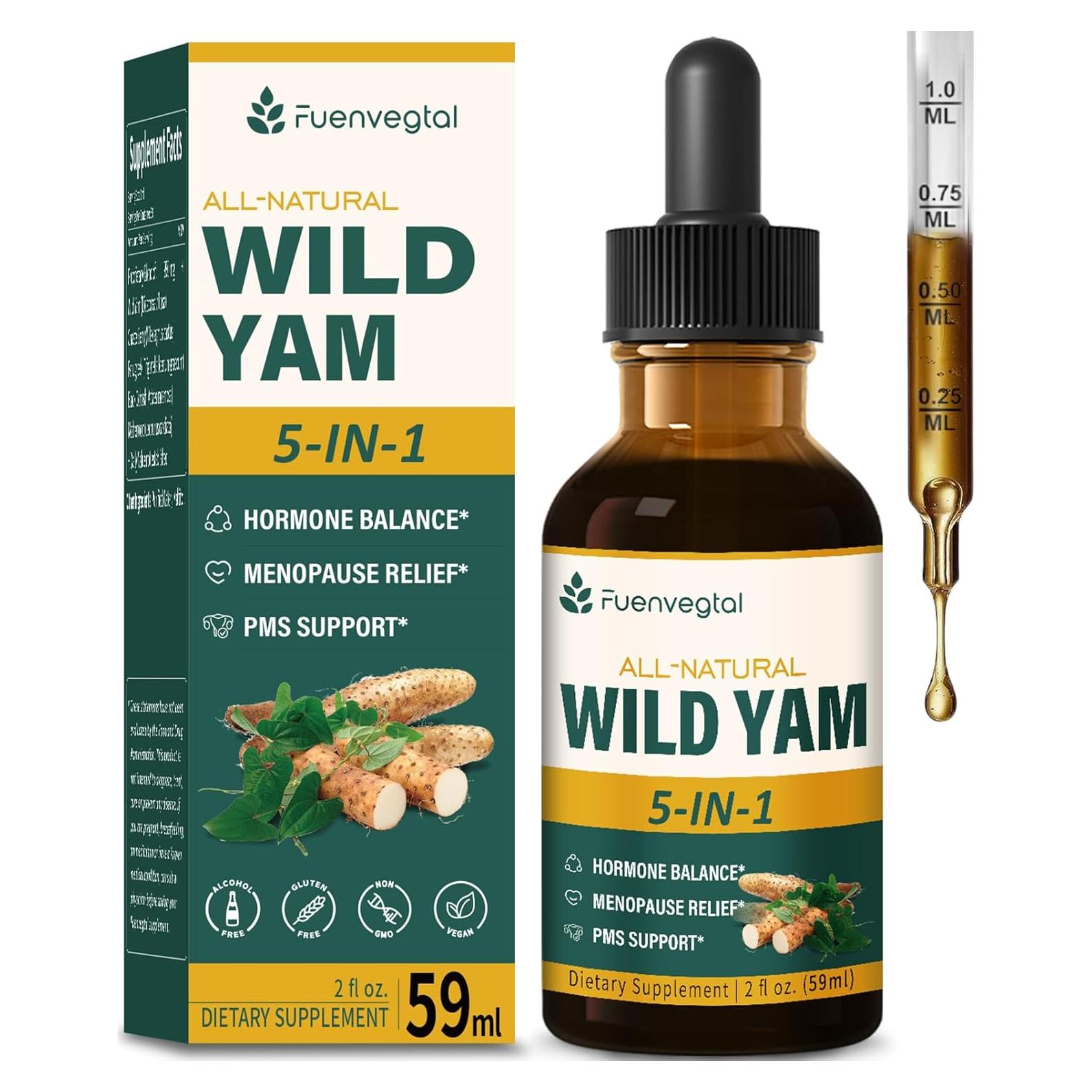 Extracto de Ñame Salvaje Fuenvegtal 59 ml - Alivio Menopausia y SPM