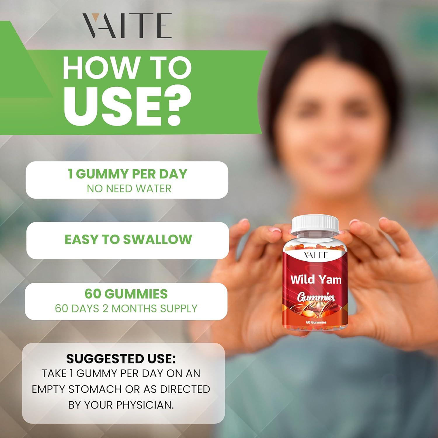 Gomitas de Raíz de Ñame Silvestre VAITE 1000mg - 60 Masticables Veganas