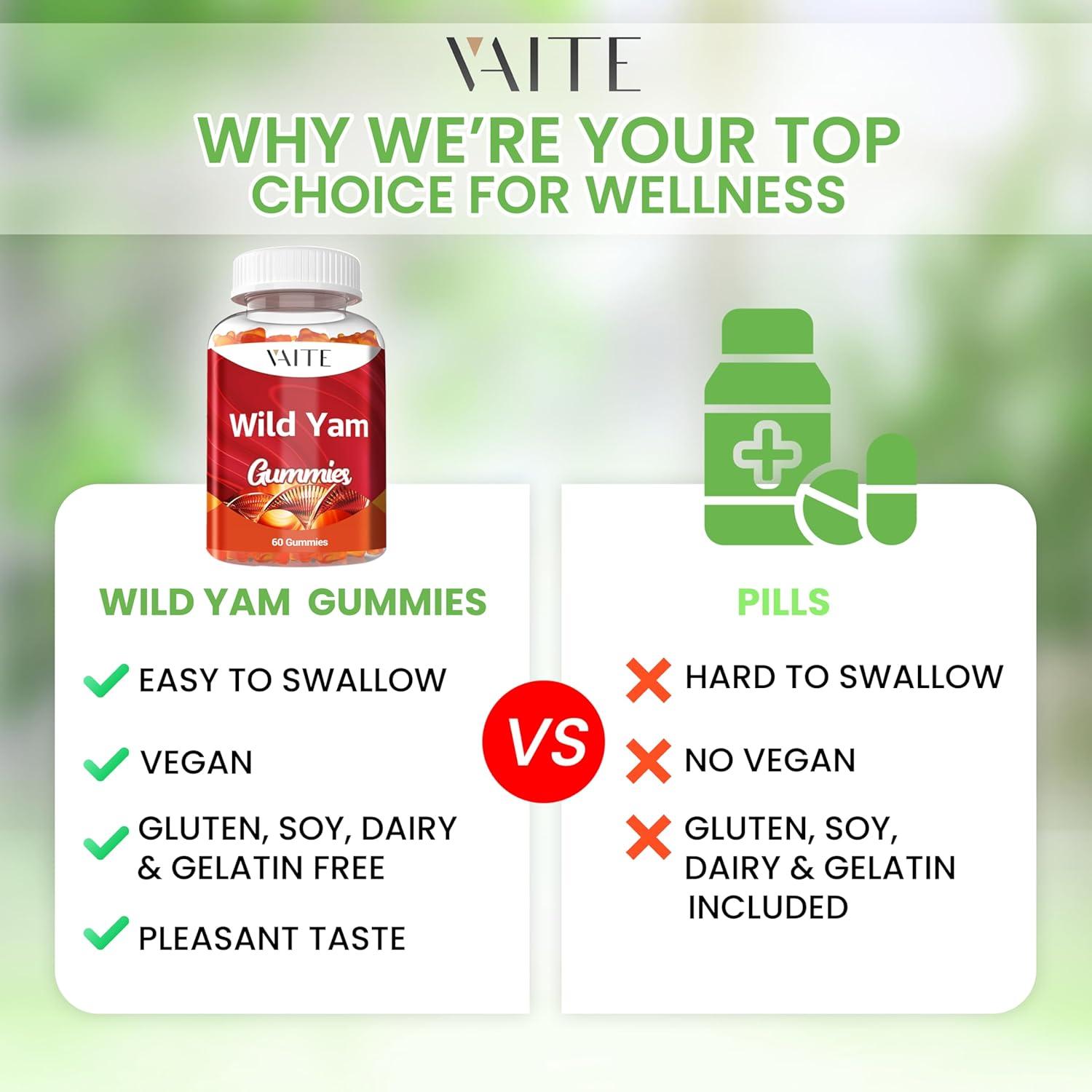 Gomitas de Raíz de Ñame Silvestre VAITE 1000mg - 60 Masticables Veganas