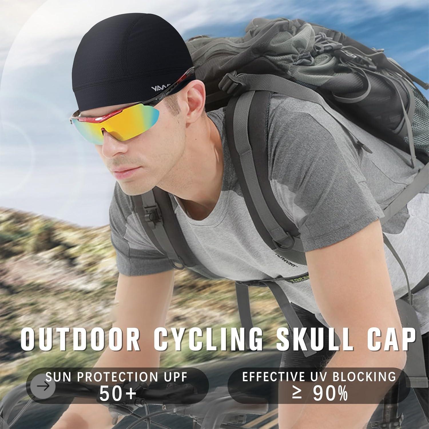 Forro de Casco Skull Cap YANIKY - Gorro Ciclismo Negro Unisex