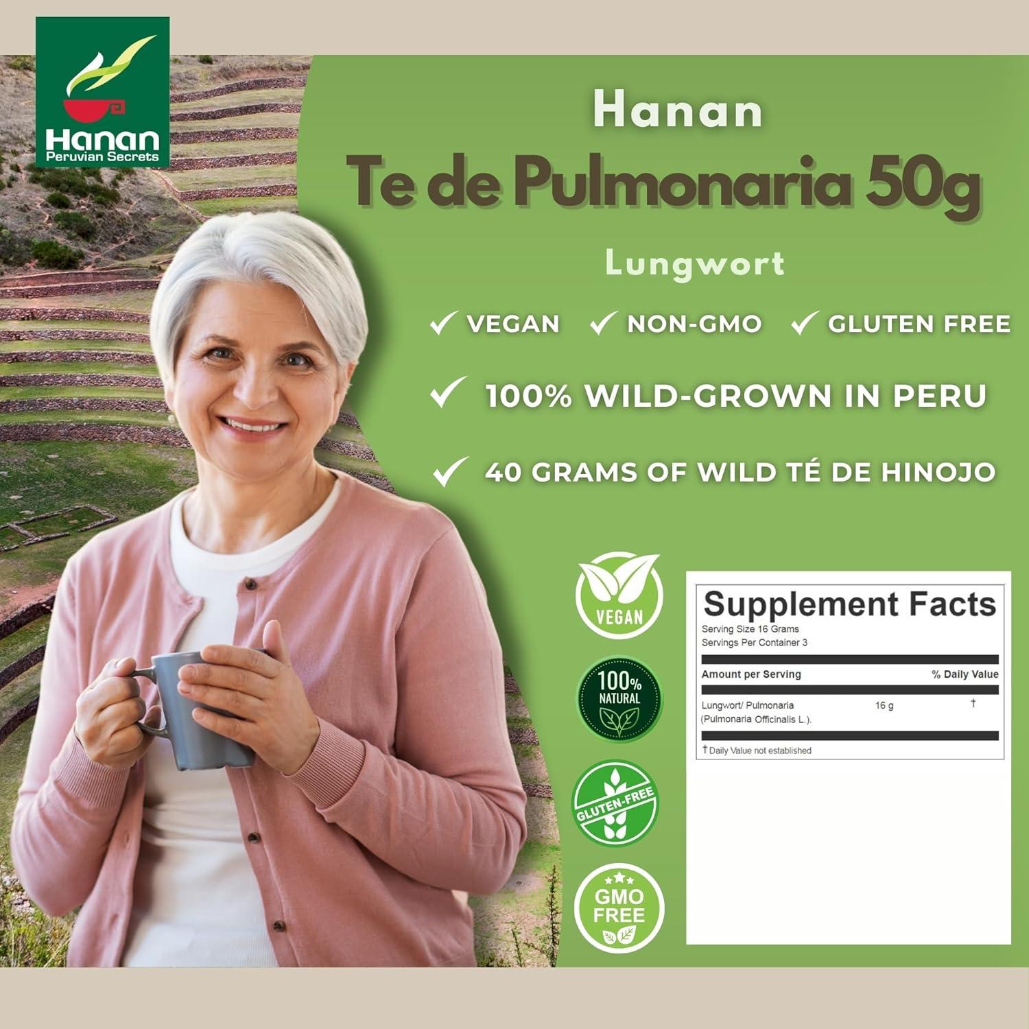 Té de Pulmonaria Hanan 50g - Herbal Natural de Perú