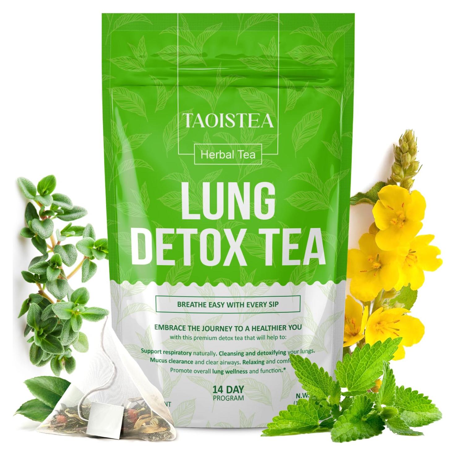 Té Detox de Pulmón TAOISTEA - 14 Bolsitas Herbal Natural