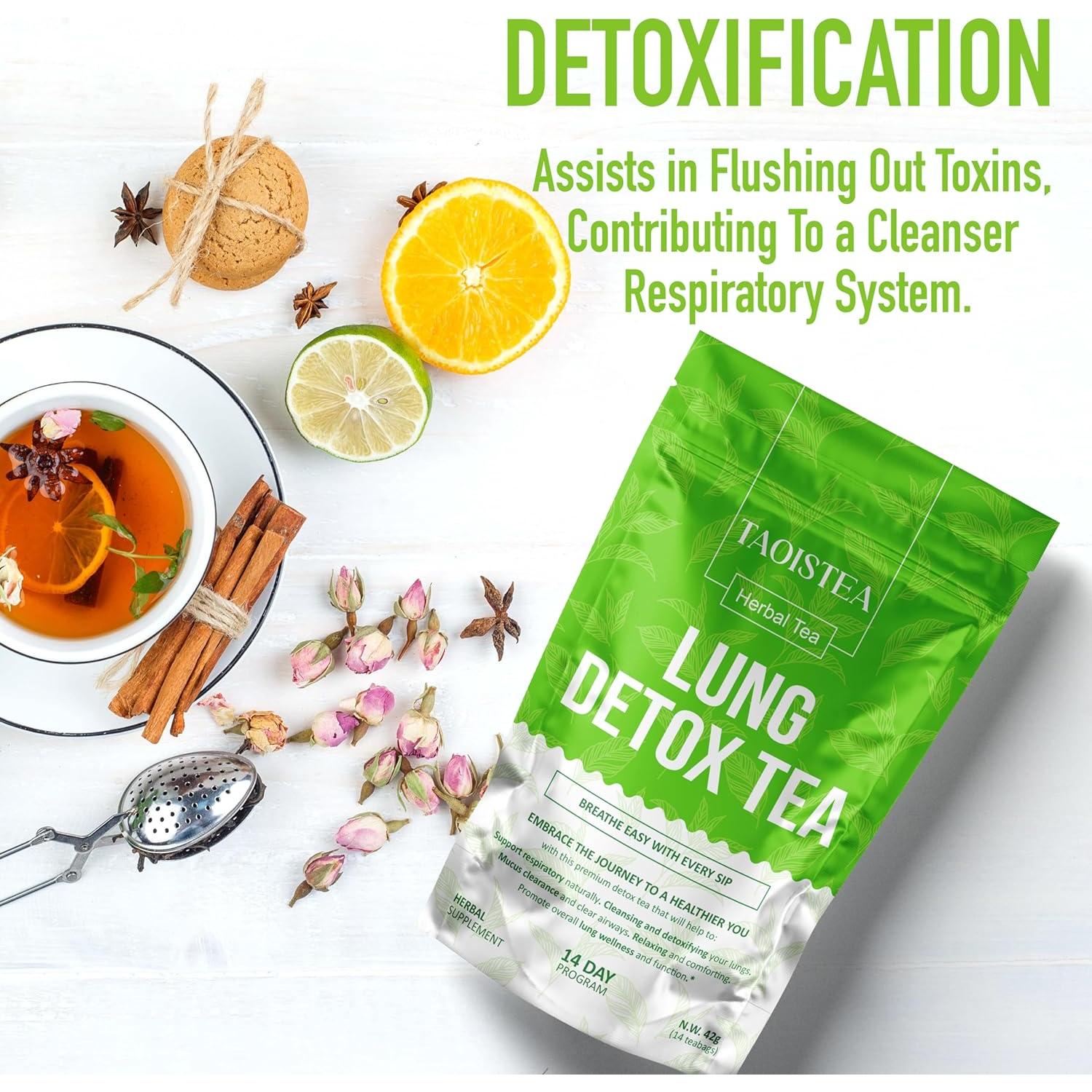 Té Detox de Pulmón TAOISTEA - 14 Bolsitas Herbal Natural