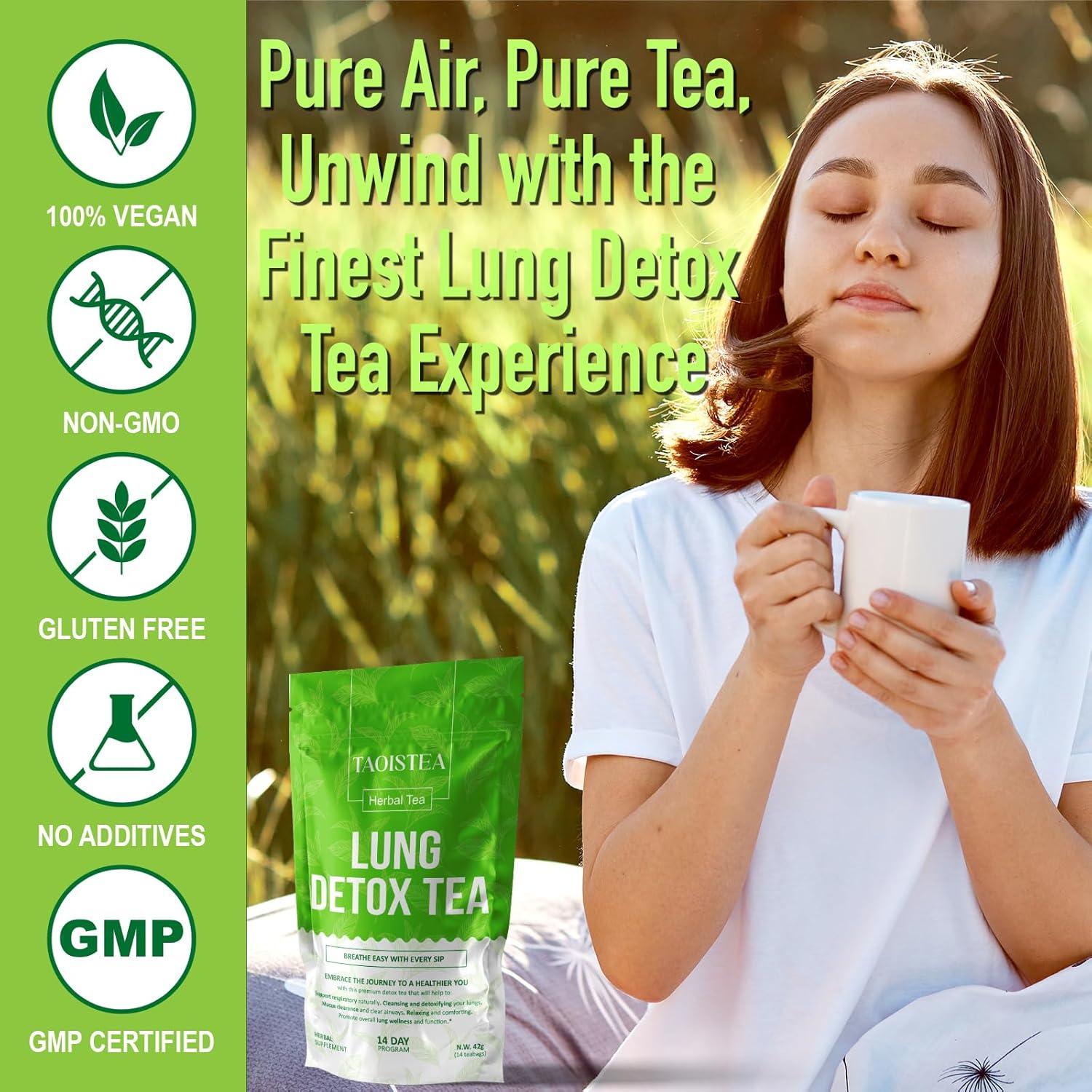 Té Detox de Pulmón TAOISTEA - 14 Bolsitas Herbal Natural