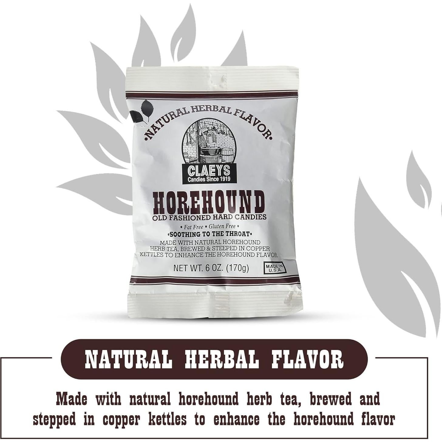 Caramelo Duro de Horehound Claeys 510 g (Paquete de 3)