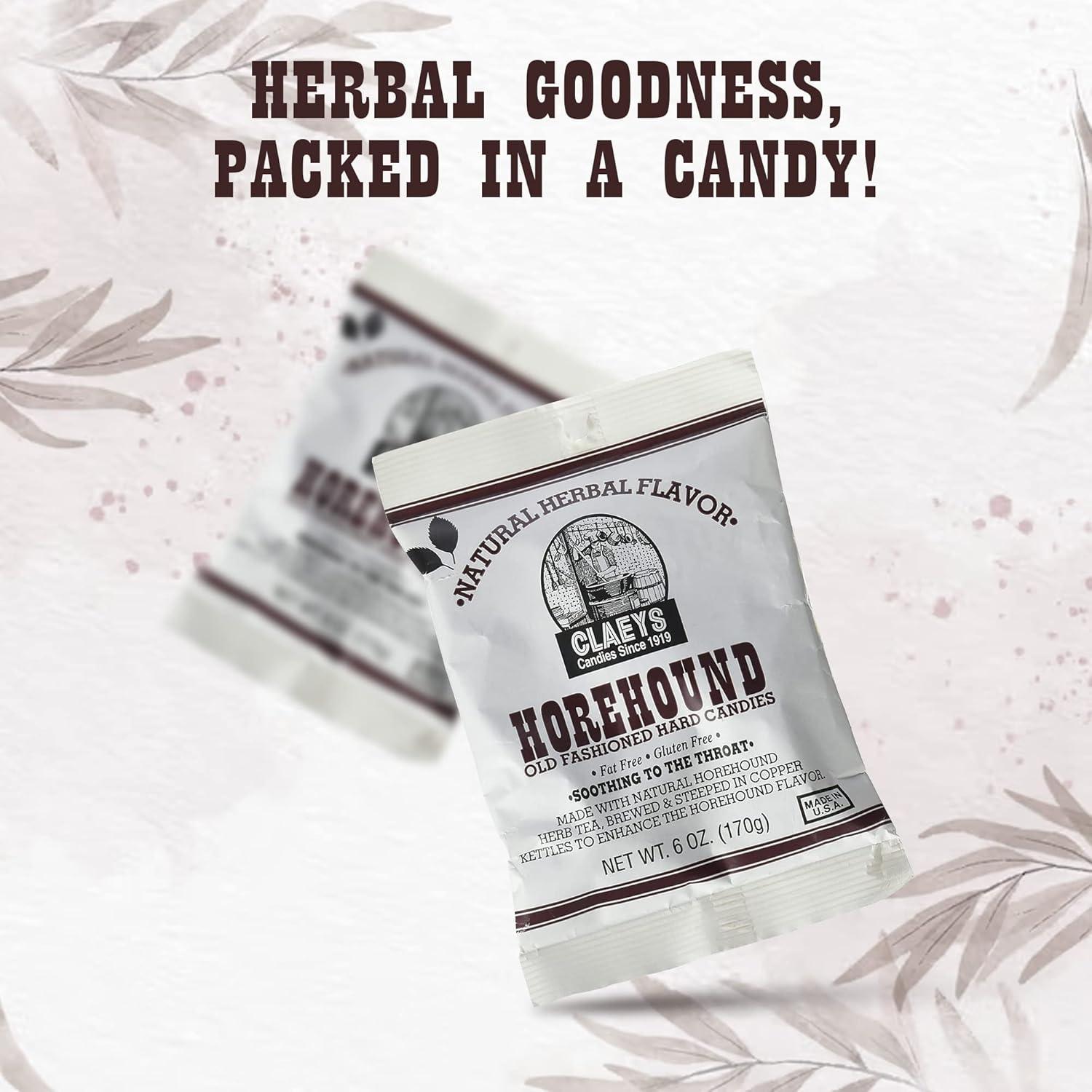 Caramelo Duro de Horehound Claeys 510 g (Paquete de 3)