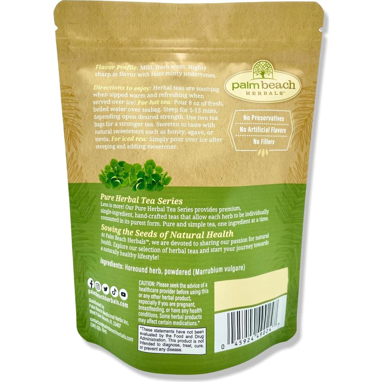 Té Herbal Puro Horehound Palm Beach - 30 Bolsitas 45g