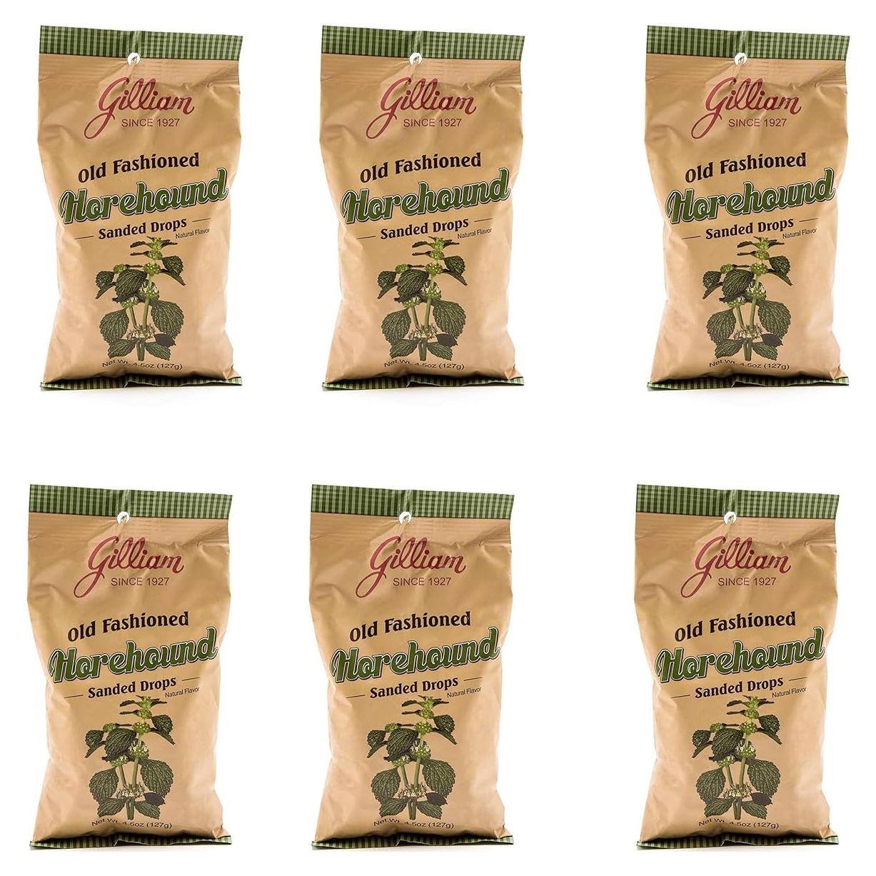 Gotas Arenadas Antiguas Gilliam Horehound 6 Paquetes 127g