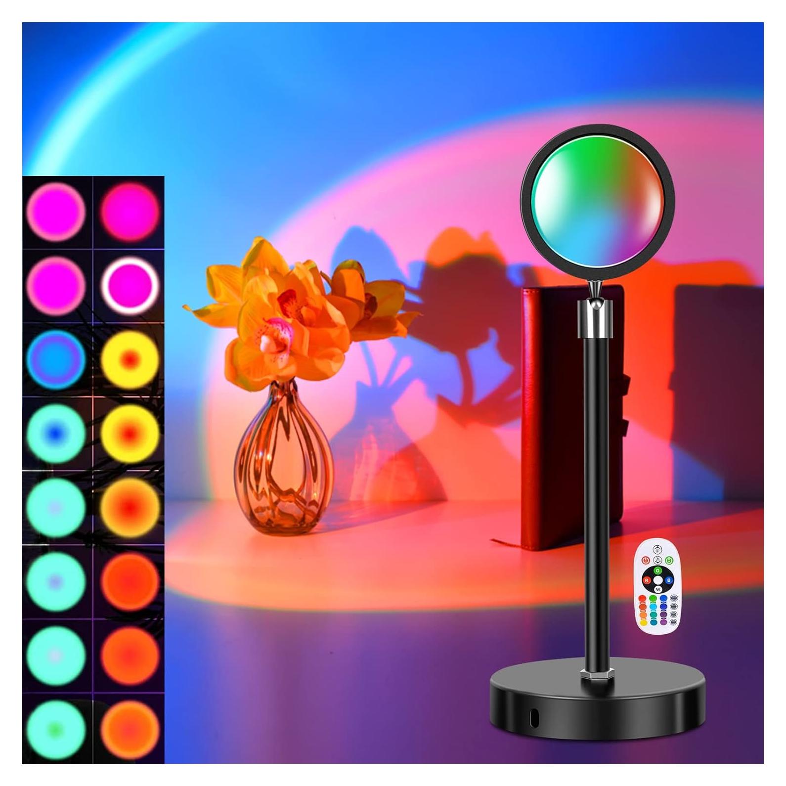 Lámpara de Atardecer CORATED Multicolor con Control Remoto