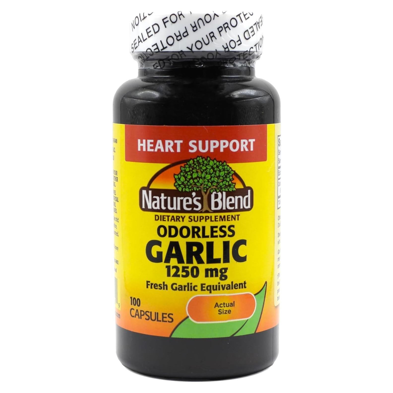 Suplemento Ajo Sin Olor Mezcla Natural 100 Caps 1250 mg