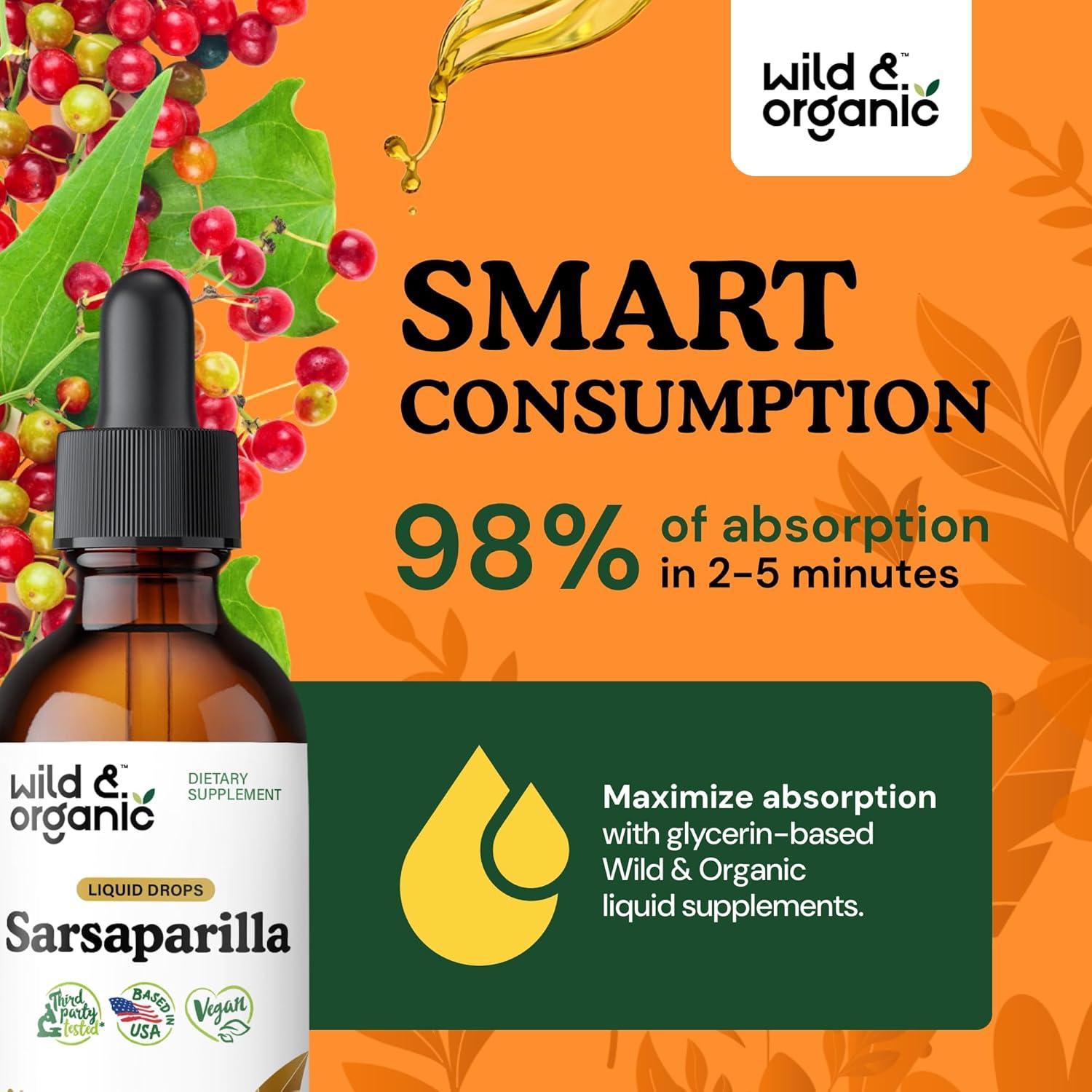 Gotas Detox de Sarsaparilla Silvestre y Orgánica 59 ml - Suplemento Vegano