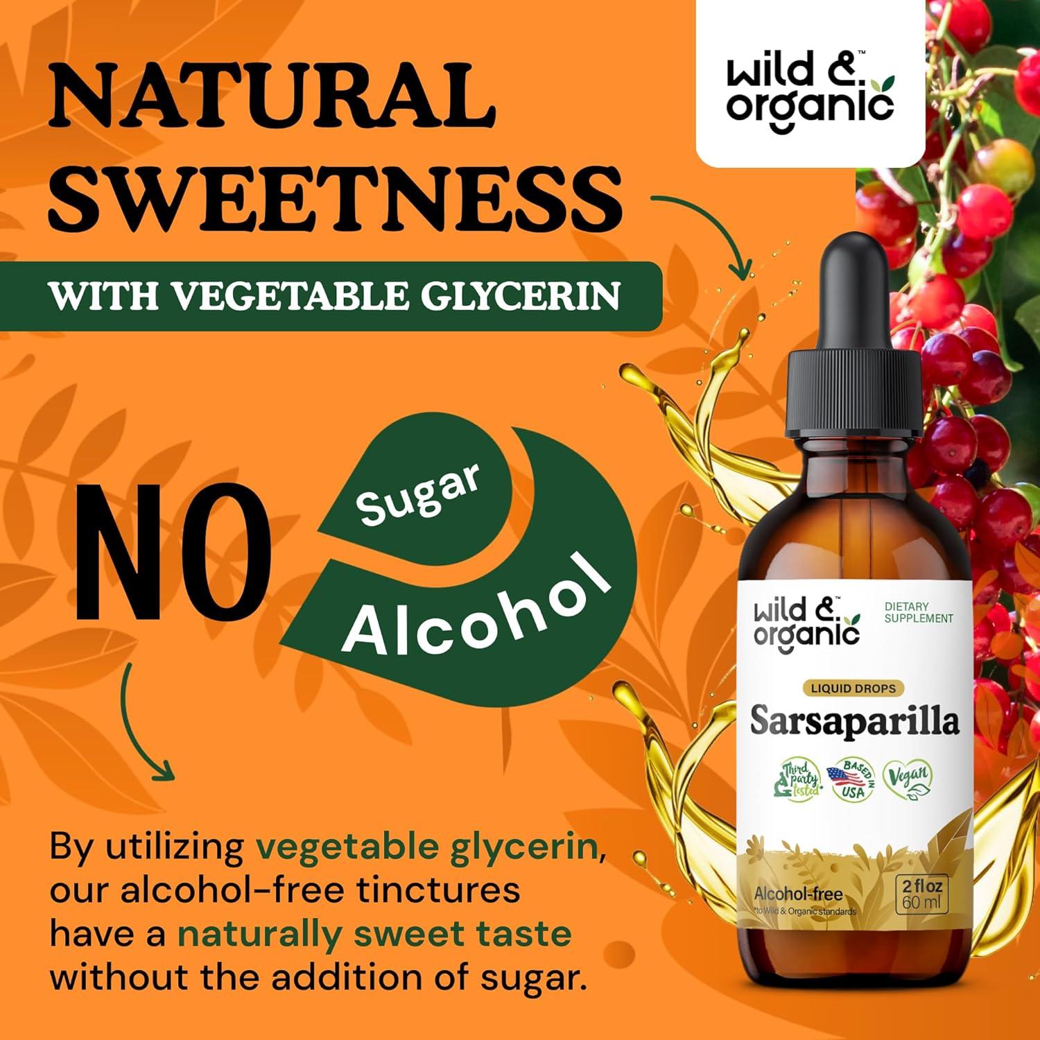 Gotas Detox de Sarsaparilla Silvestre y Orgánica 59 ml - Suplemento Vegano
