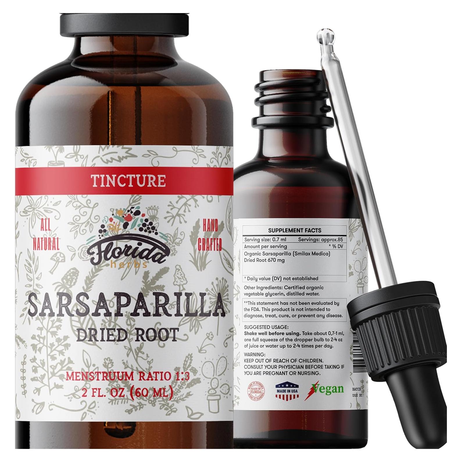 Tintura Orgánica de Sarsaparilla Florida Herbs 60 ml