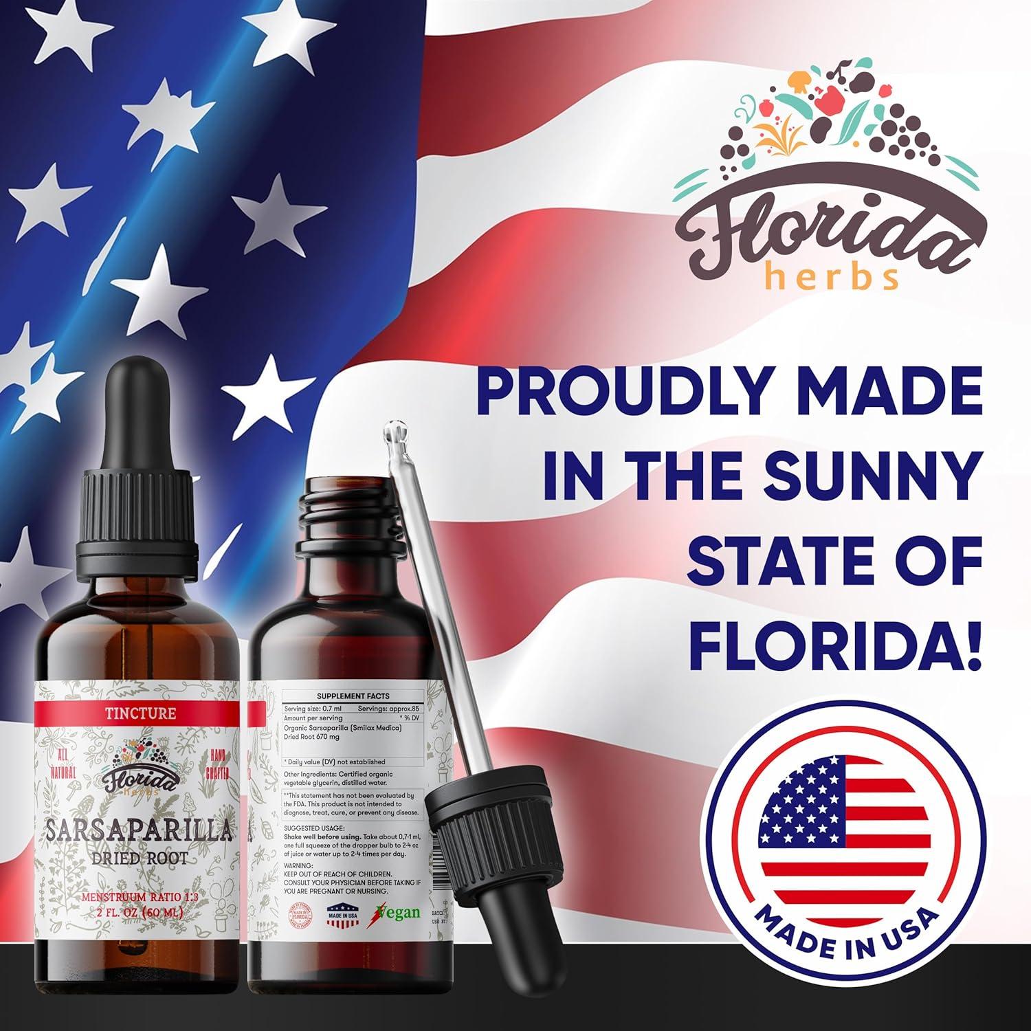 Tintura Orgánica de Sarsaparilla Florida Herbs 60 ml