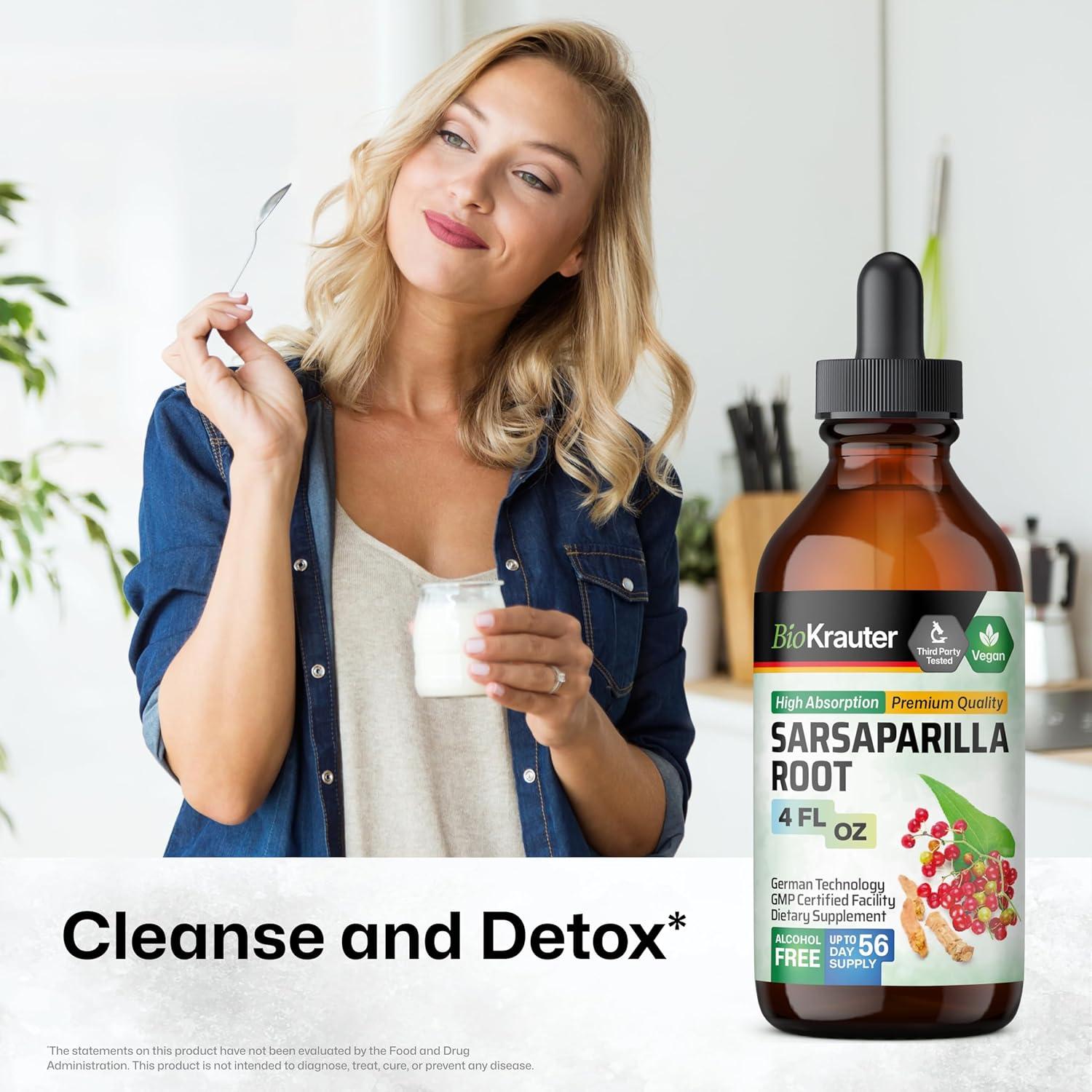 Tinctura de Sarsaparilla BioKrauter 118 ml - Vegana y Sin Alcohol