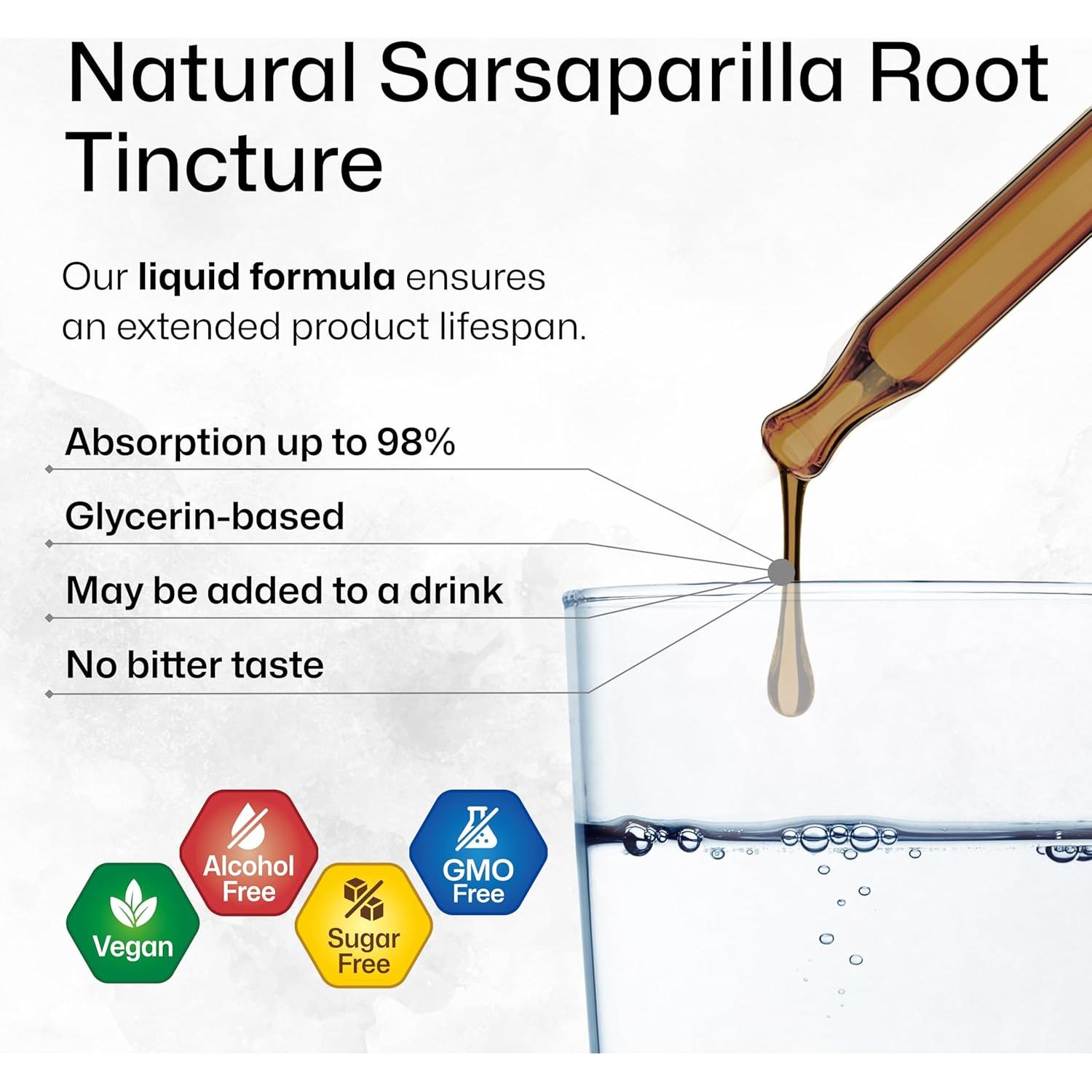 Tinctura de Sarsaparilla BioKrauter 118 ml - Vegana y Sin Alcohol