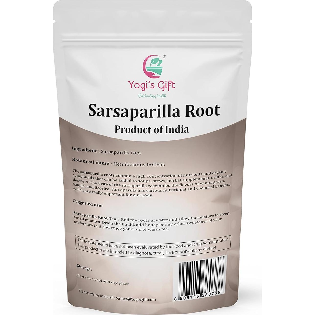 Raíz de Sarsaparilla Entera 453g Yogi's Gift - Hemidesmus indicus