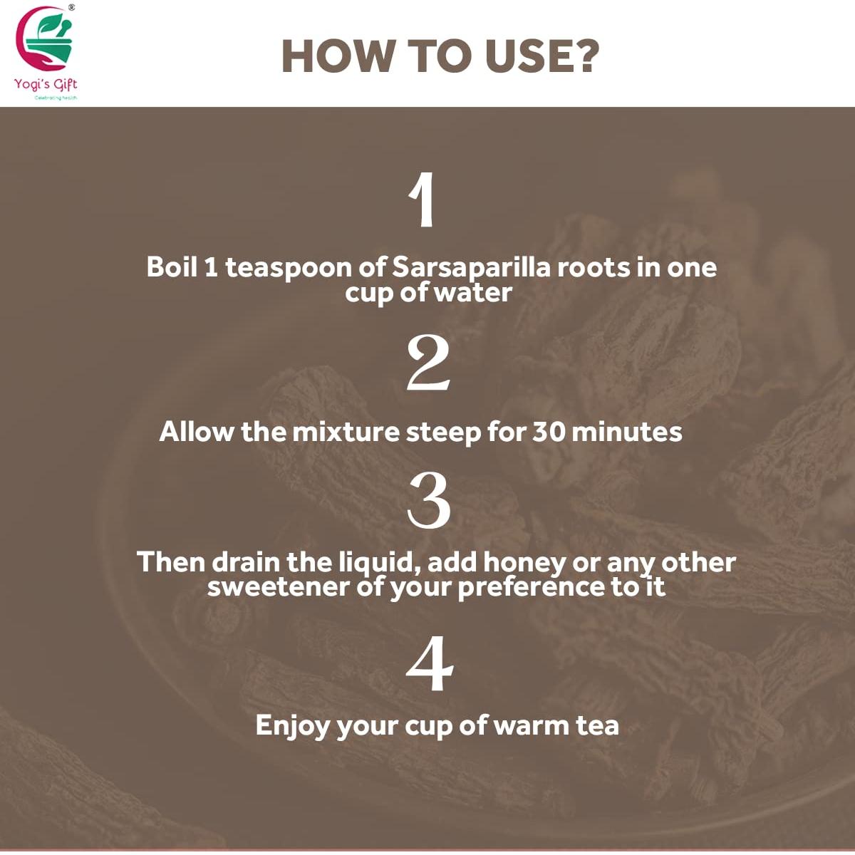 Raíz de Sarsaparilla Entera 453g Yogi's Gift - Hemidesmus indicus