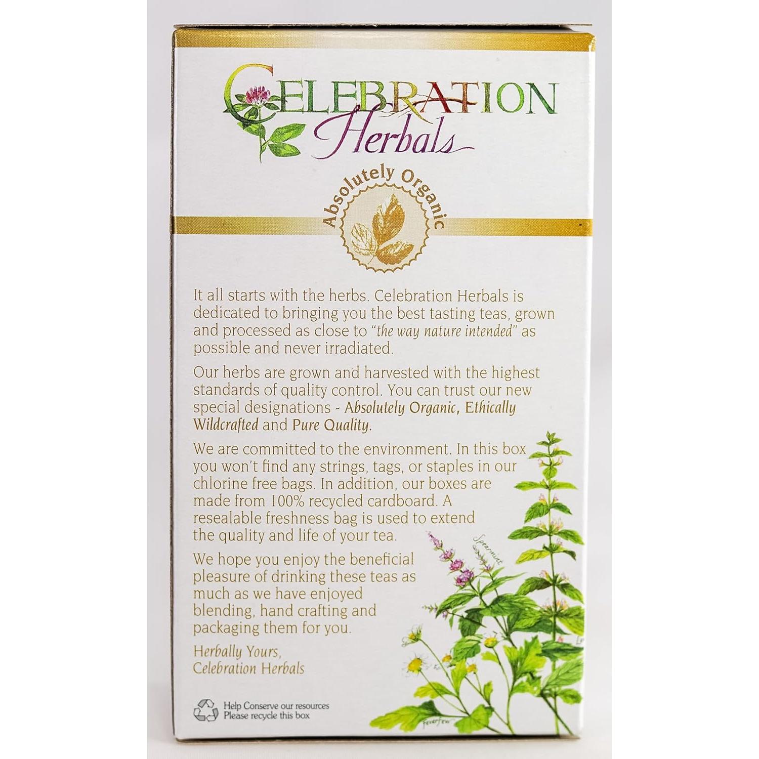Té de raíz de sarsaparilla orgánico Celebration Herbals 24 bolsas